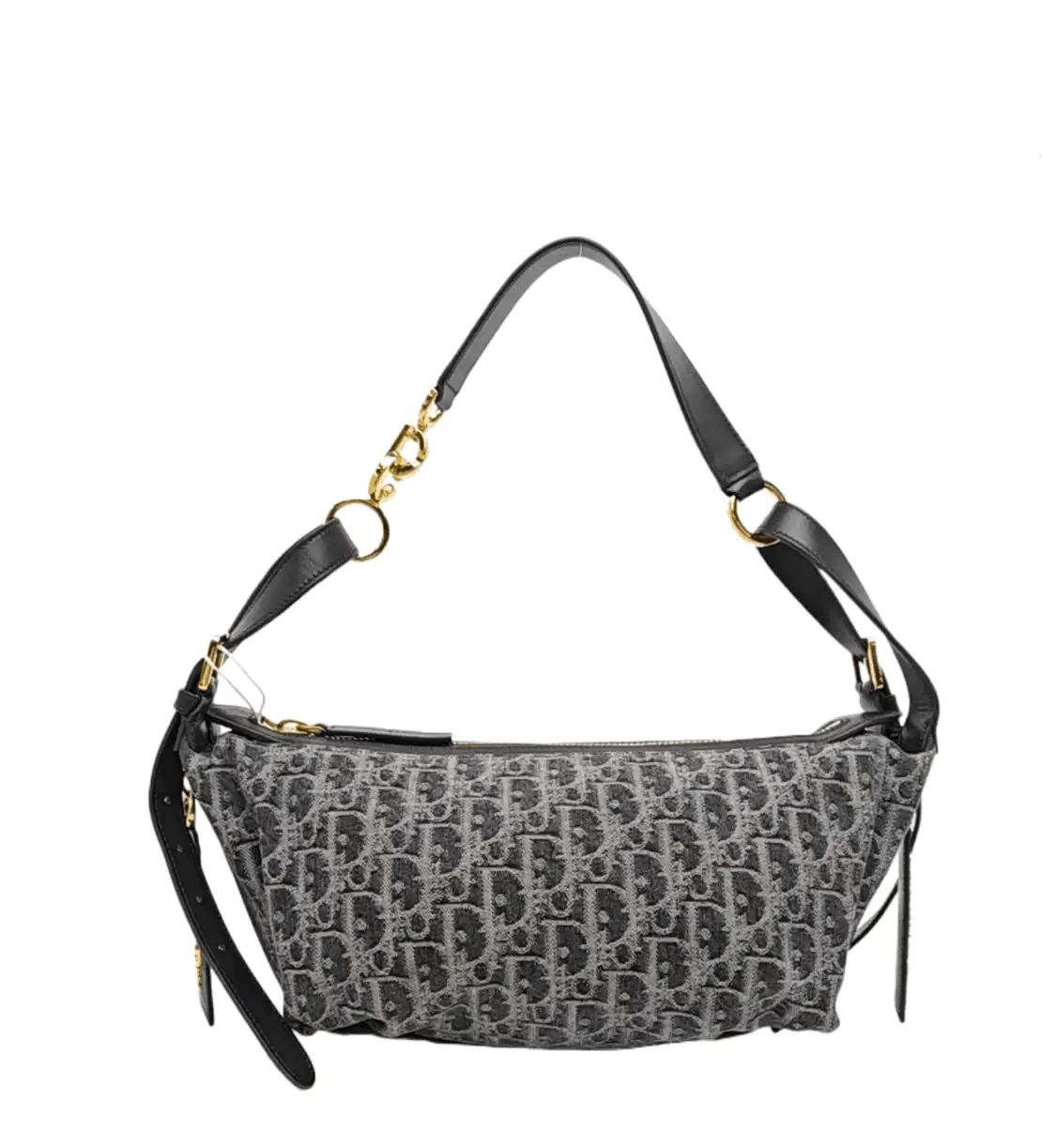 Dior DIOR D-Journey Small grey canvas monogram jacquard handbag shoulder bag gold har Size ONE SIZE - 1 Thumbnail