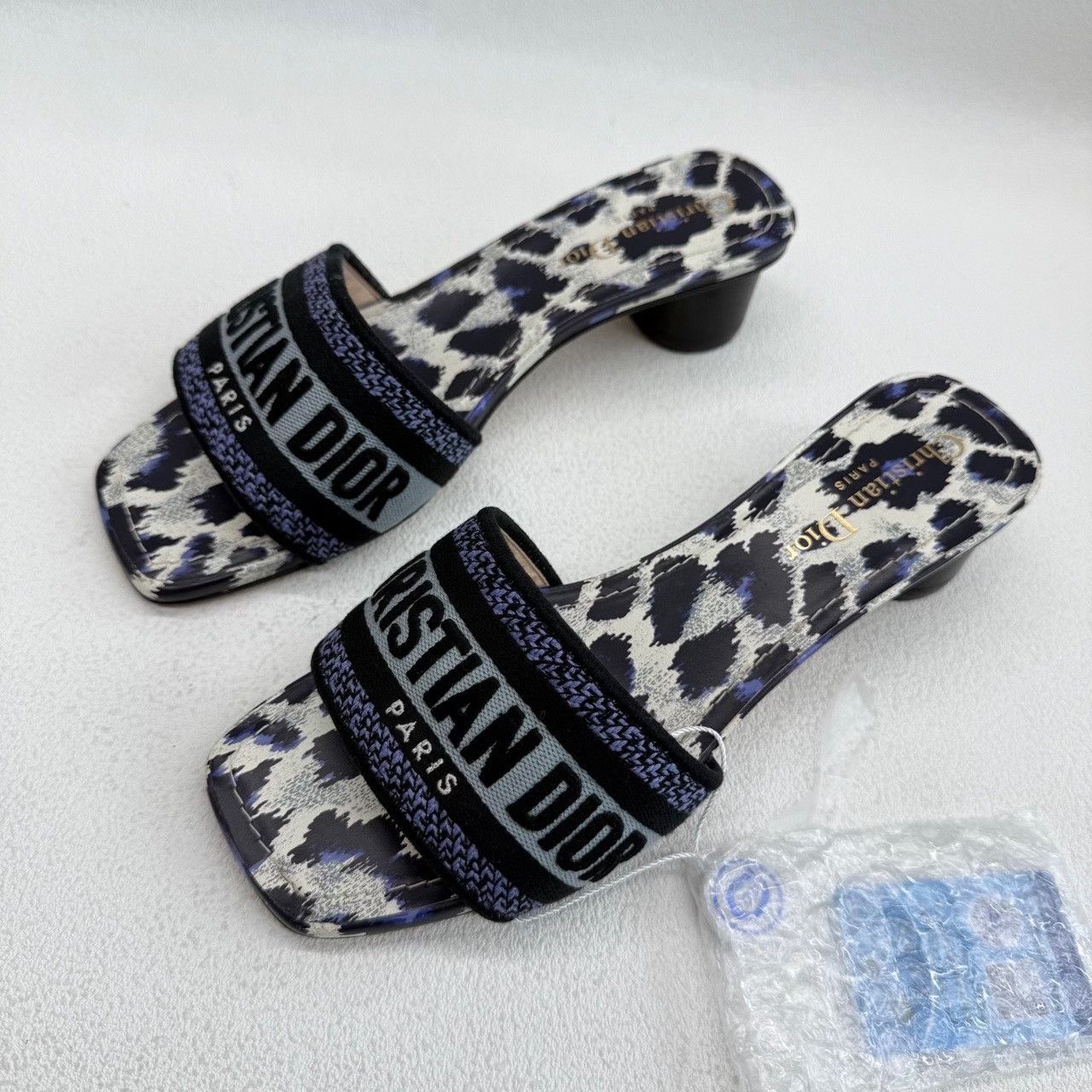 Dior Dior Retro Printed Blue Sandals us_6-5 Women Size US 6.5 / IT 36.5 - 1 Thumbnail