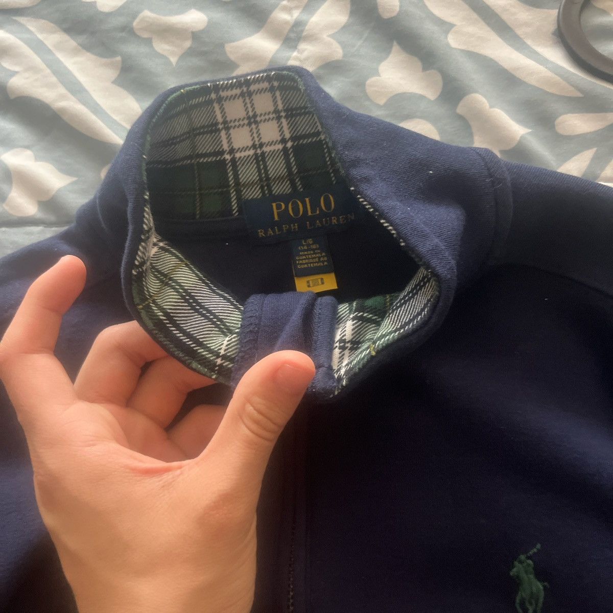 Polo Ralph Lauren × Ralph Lauren Navy Blue Polo Ralph Lauren Quarter Zip Size US L / EU 52-54 / 3 - 4 Thumbnail