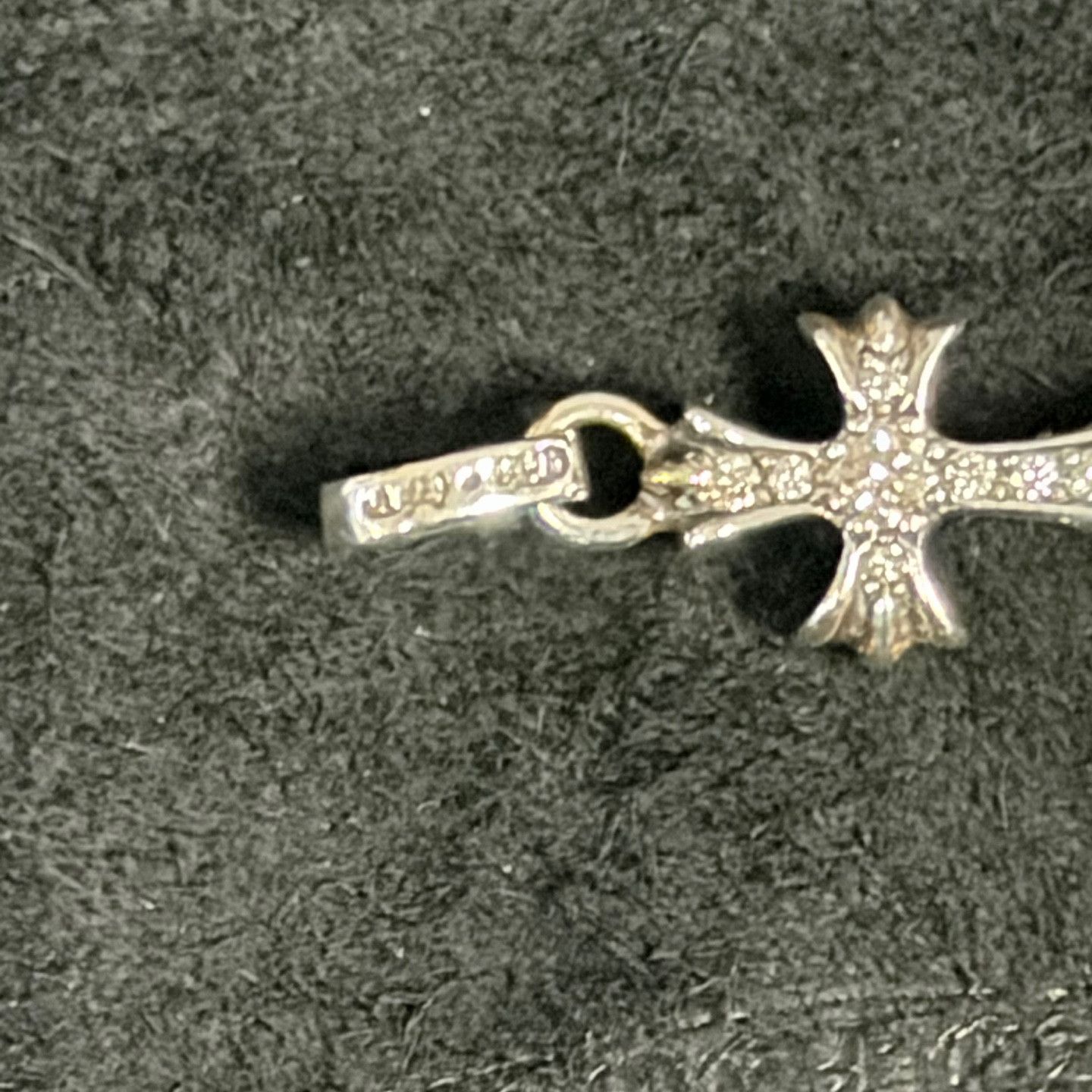 Chrome Hearts Baby Fat Cross Charm Silver with Pave Diamond Size ONE SIZE - 8 Thumbnail