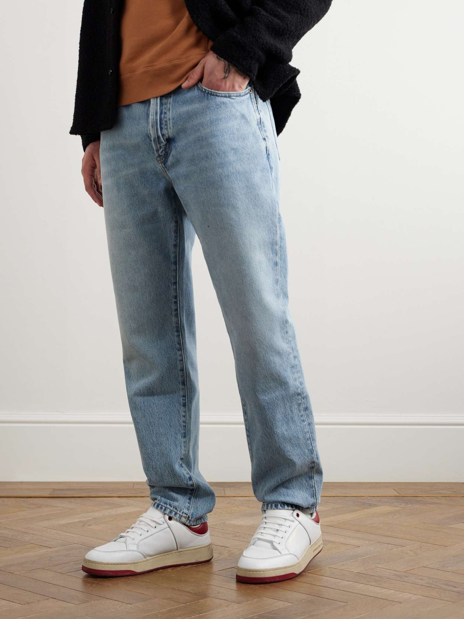 Saint Laurent Paris o1tr1nto0725 SL/61 Sneakers in Smooth Leather in White/Red Size US 7.5 / EU 40-41 - 2 Thumbnail