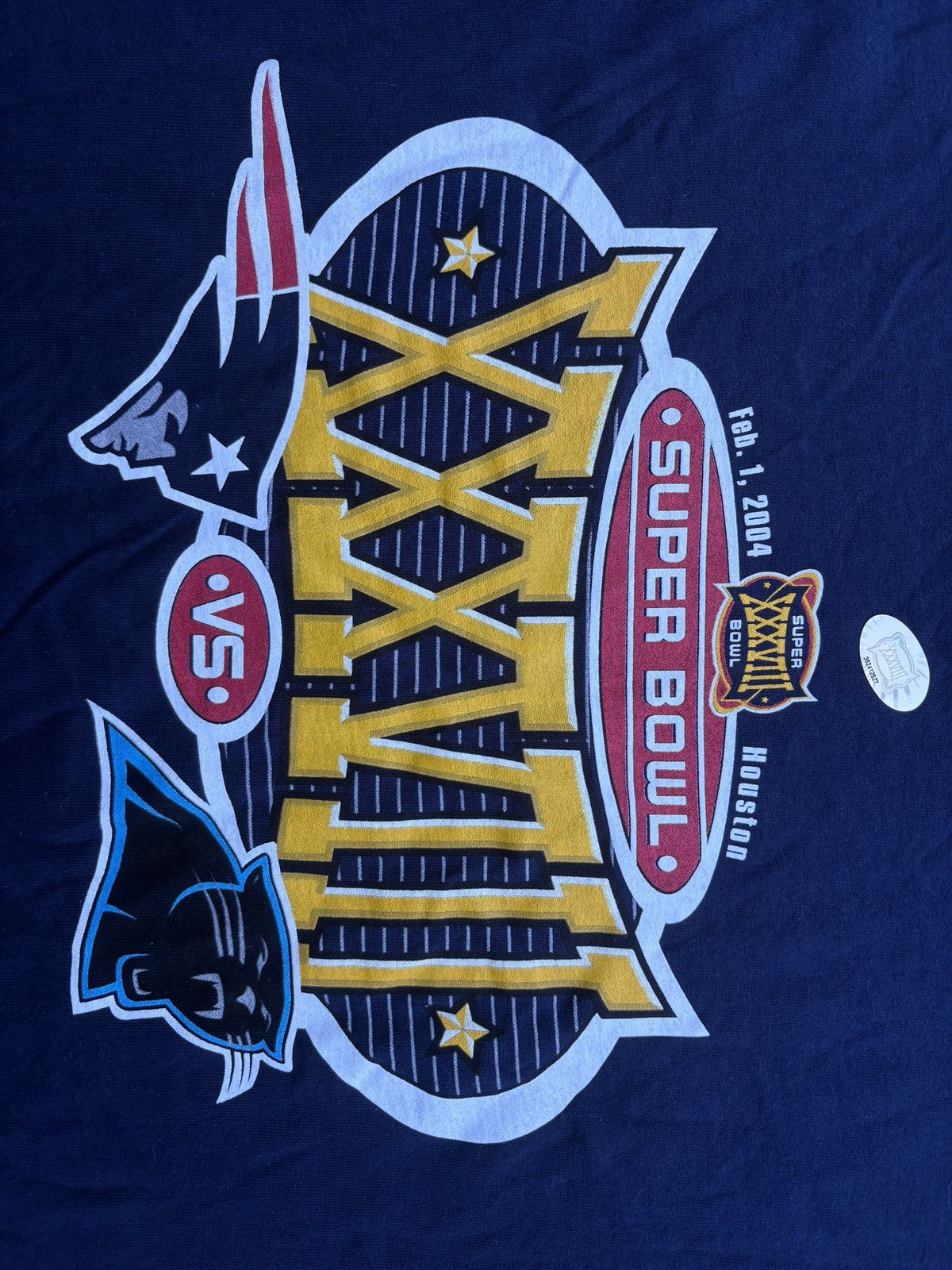 NFL Vintage 2004 NFL “Super Bowl XXXVIII” Navy T-Shirt Size XL Size US XL / EU 56 / 4 - 4 Thumbnail