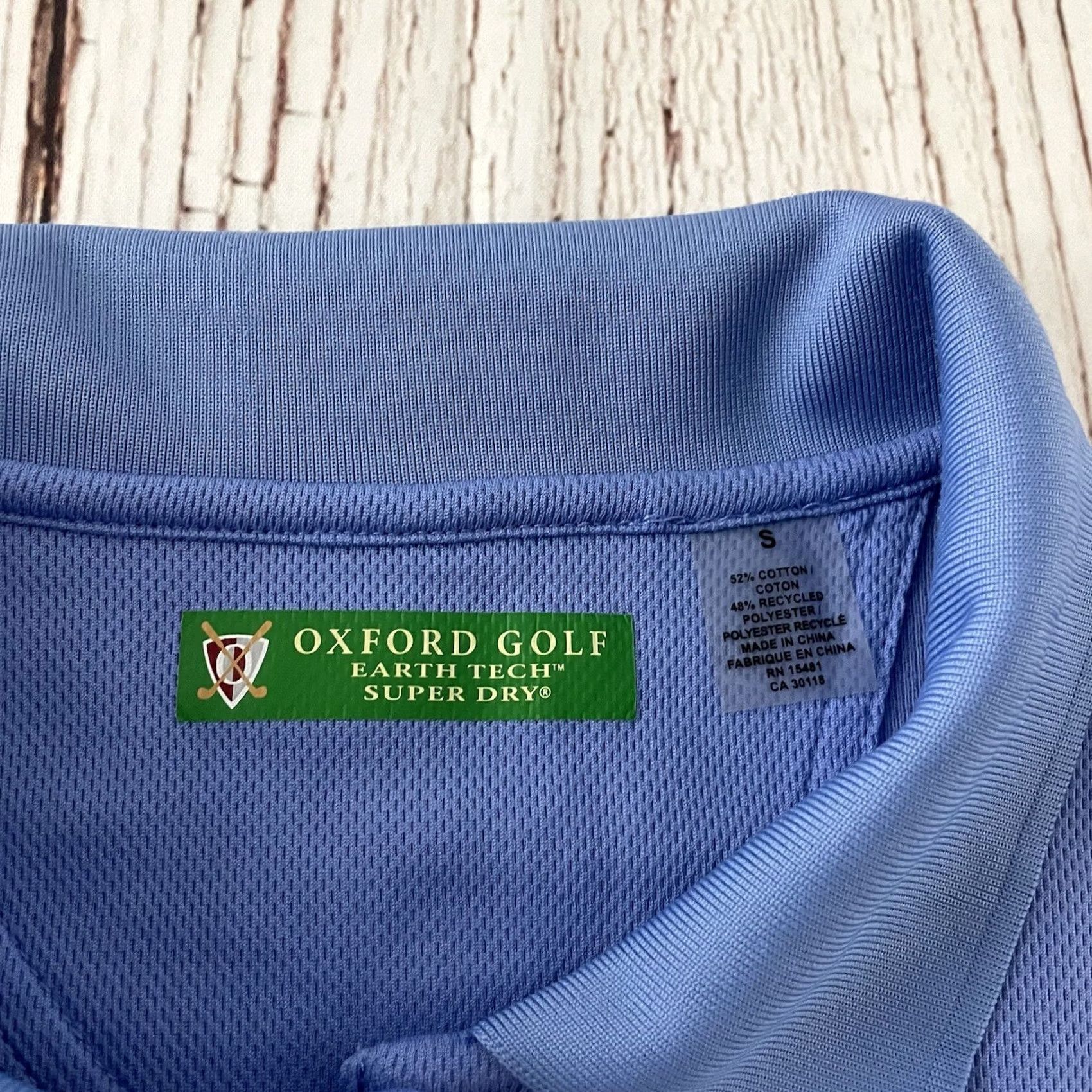 Superdry Oxford Shirt Mens S Blue Short Sleeve Polo Oxford Golf Earth Tech Super Dry The Players Polo Shirt Mens S Blue Size US S / EU 44-46 / 1 - 3 Thumbnail