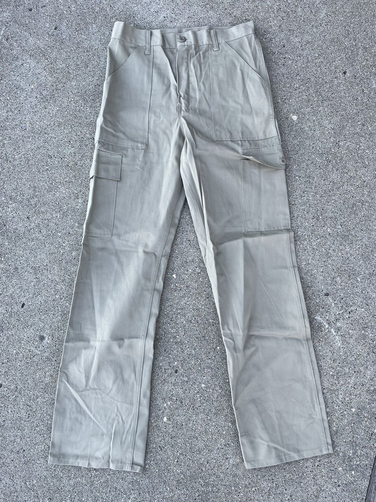 image of Outdoor Life x Vintage California Brand Sanforized Khaki Cargo Pants in Beige, Men's (Size 32)