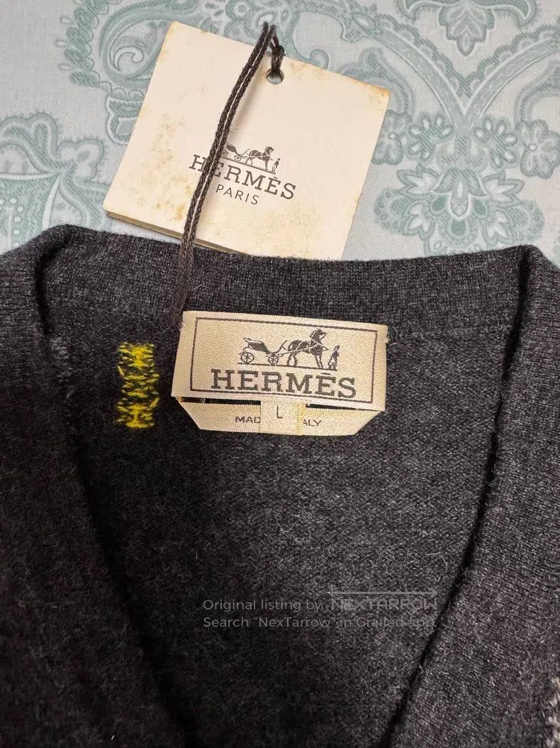 Hermes Hermes Cashmere Sweater with Full Embroidery, Hermes H Pat Size US L / EU 52-54 / 3 - 7 Thumbnail