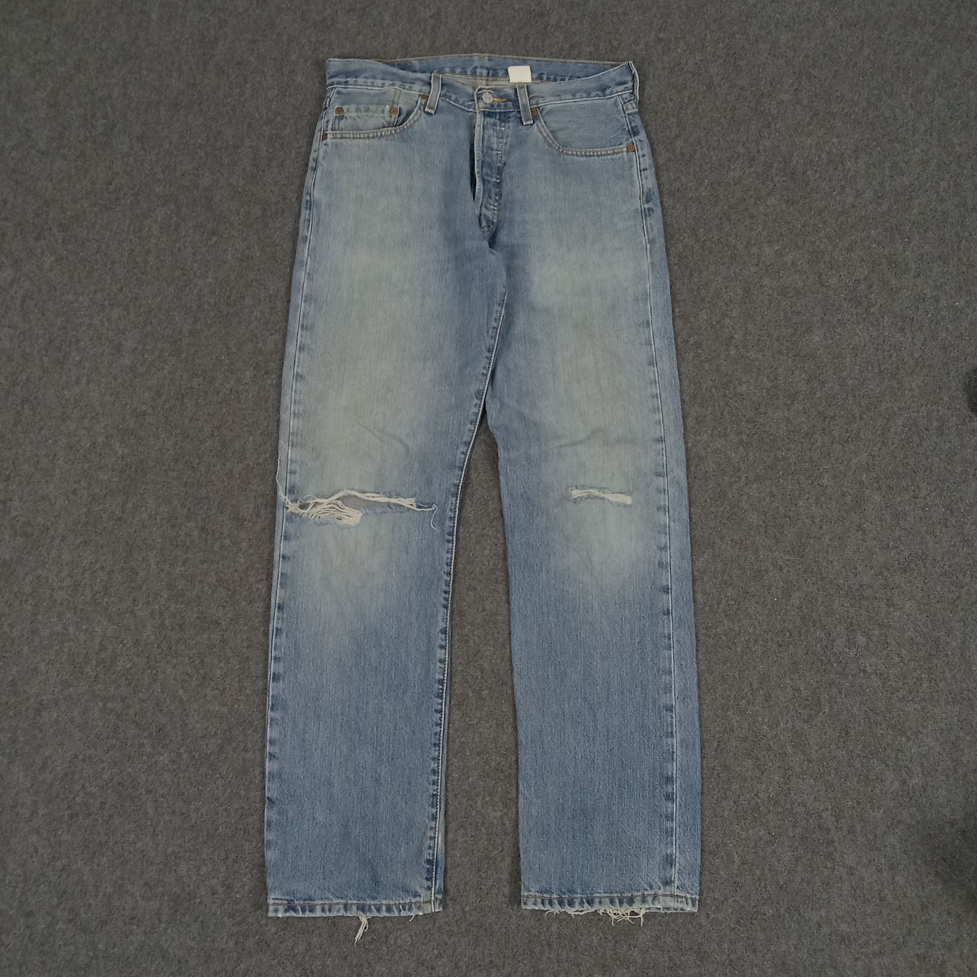 Levi's × Vintage Levi's American Style Distressed Grunge Denim Jeans Size US 32 / EU 48 - 1 Thumbnail