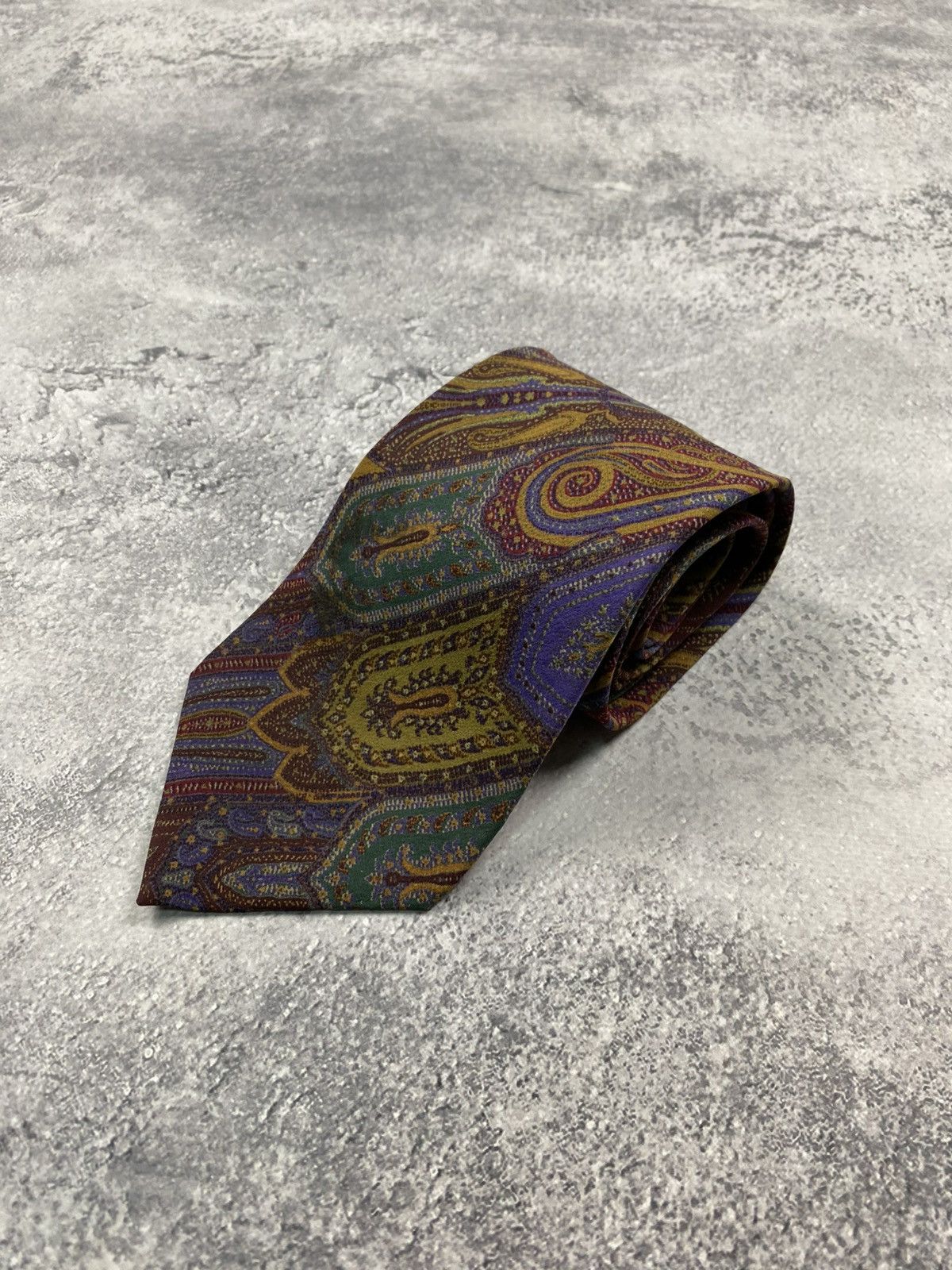Yves Saint Laurent Silk Tie Vintage Abstract 90s Made Italy