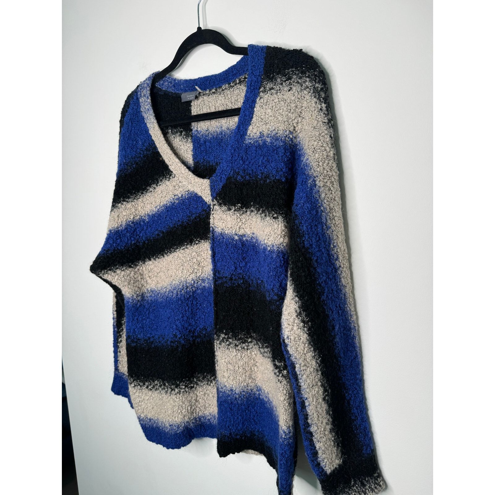 Urban Outfitters Sparkle & Fade Urban Outfitters Striped Knit Bouclé Sweater Size M / US 6-8 / IT 42-44 - 3 Thumbnail