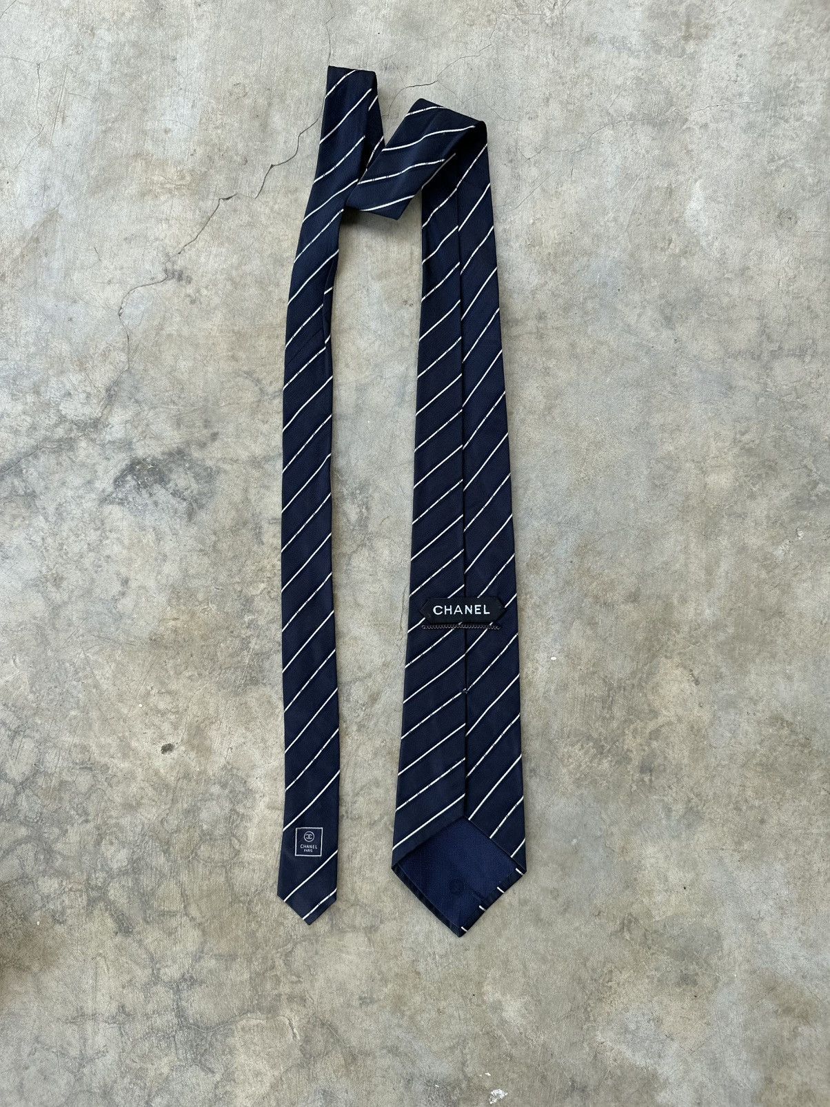 Chanel Chanel Diagonal CC Silk Tie Size ONE SIZE - 4 Thumbnail