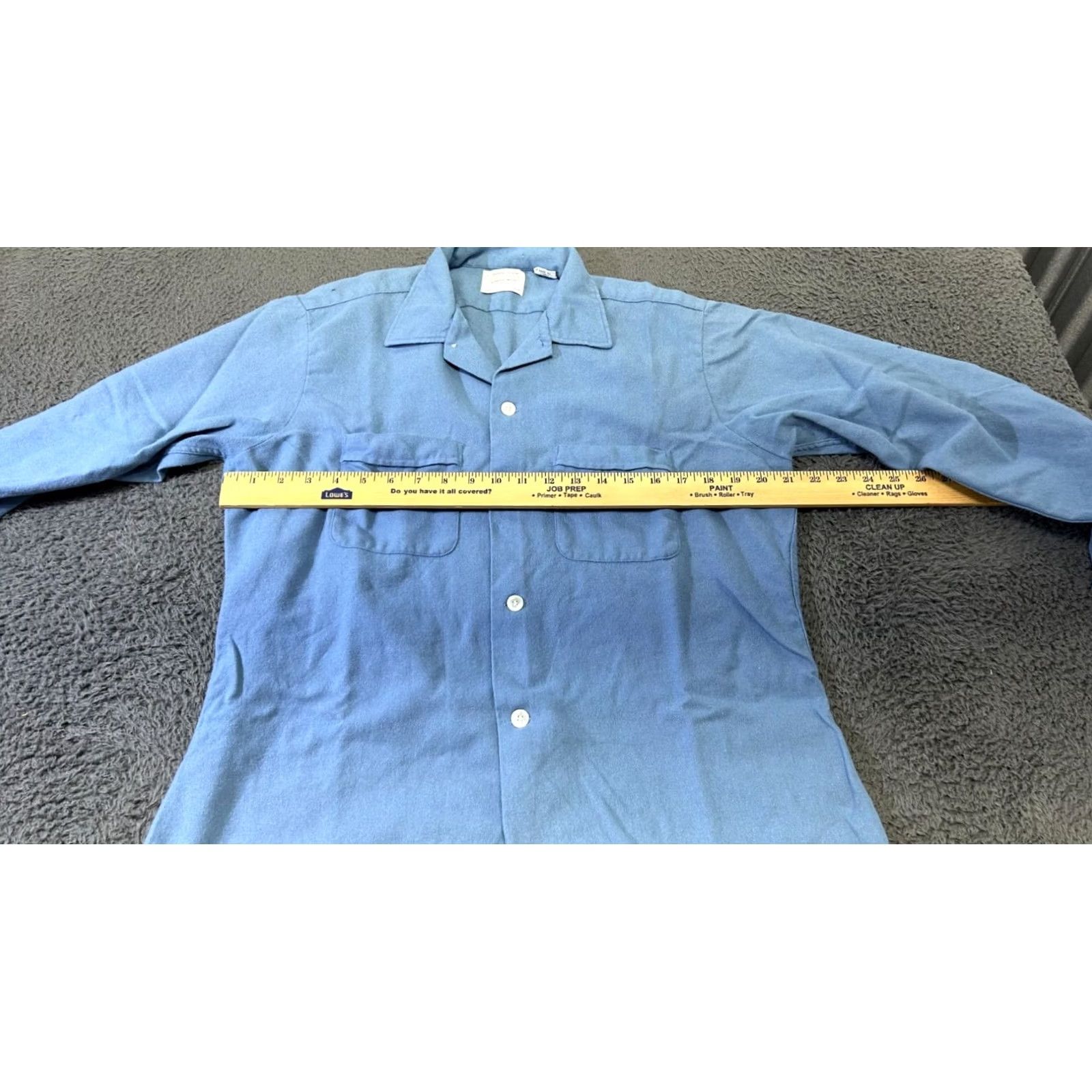 Arrow VINTAGE Golden Arrow Regency Collection Blue Wonder Wool Shirt Mens LG L 16-16.5 Size US L / EU 52-54 / 3 - 6 Thumbnail