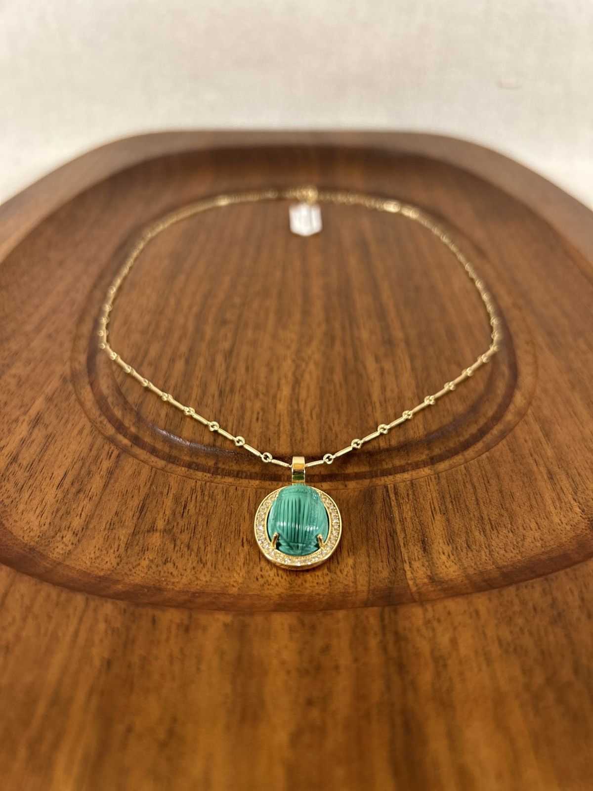 Other Kyle Chan 14K Gold Scarab Necklace | Malachite & Diamonds Size ONE SIZE - 12 Thumbnail