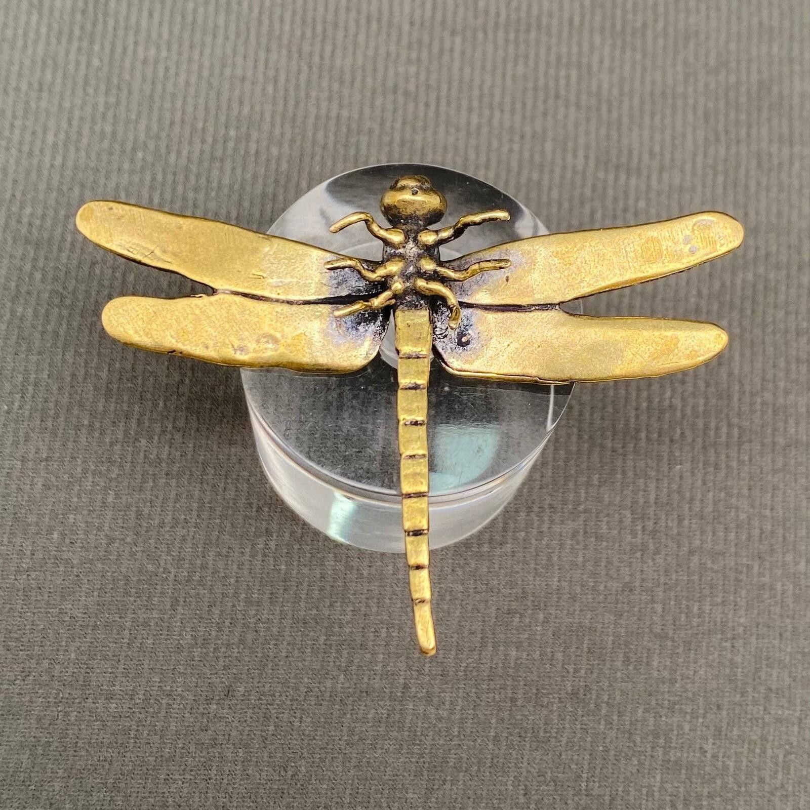 The Unbranded Brand Brass Dragonfly Miniature Figurine Size ONE SIZE - 3 Thumbnail