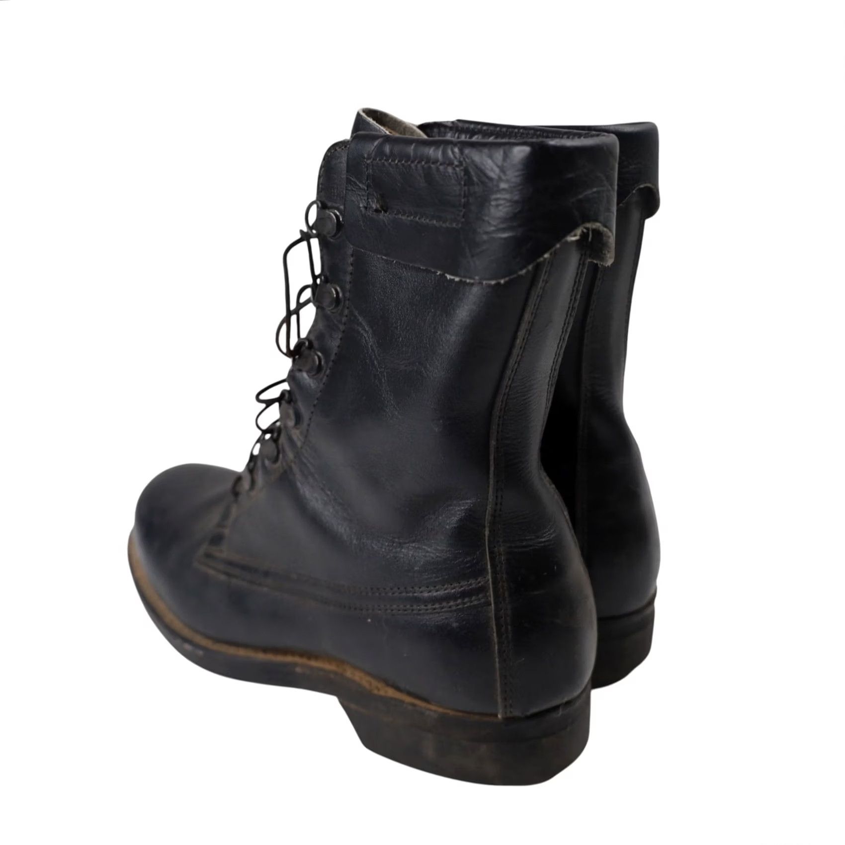 Madison VINTAGE Addison Combat Boots Men's 8 Black 1973 Leather Boots Mens 8 Shoes Mens Leather Black 1973 Vintage Combat Boots Size US 8 / EU 41 - 3 Thumbnail