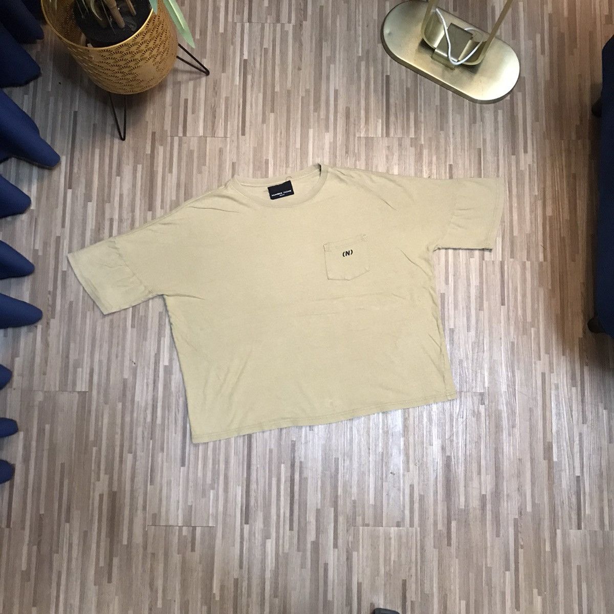 Designer NUMBER (N)INE DENIM POCKET CROPTOP RARE TEE Size M / US 6-8 / IT 42-44 - 1 Thumbnail