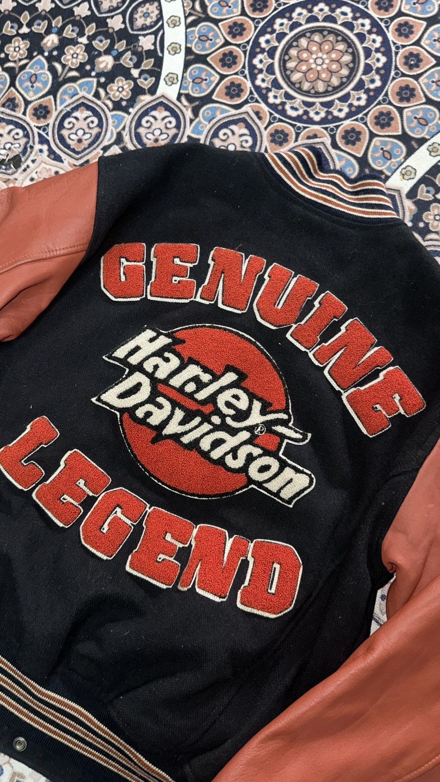 Harley Davidson 90s HARLEY DAVIDSON VARSITY Size US M / EU 48-50 / 2 - 2 Thumbnail