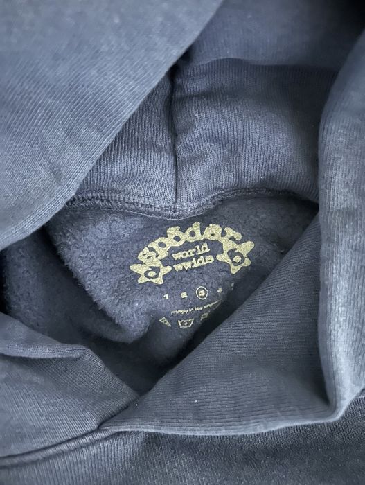 Spider Worldwide Sp5der Navy Phobia Ny Hoodie | Grailed