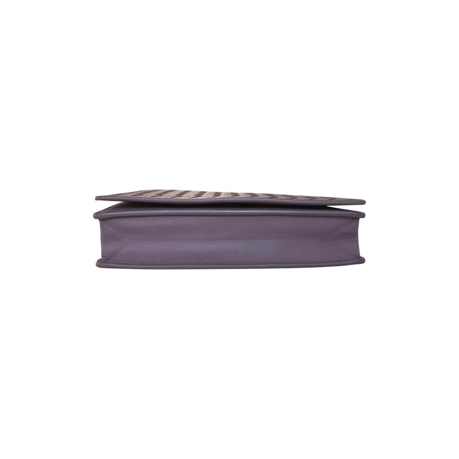 Bottega Veneta Bottega Veneta Intrecciato Chain Wallet Clutch Lavender Grey Size ONE SIZE - 9 Thumbnail