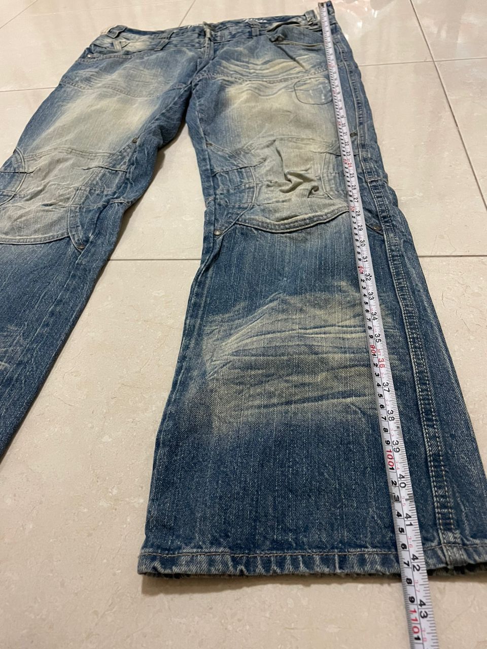 Japanese Brand Okay jeans Wear flared double waist denim Size US 38 / EU 54 - 5 Thumbnail