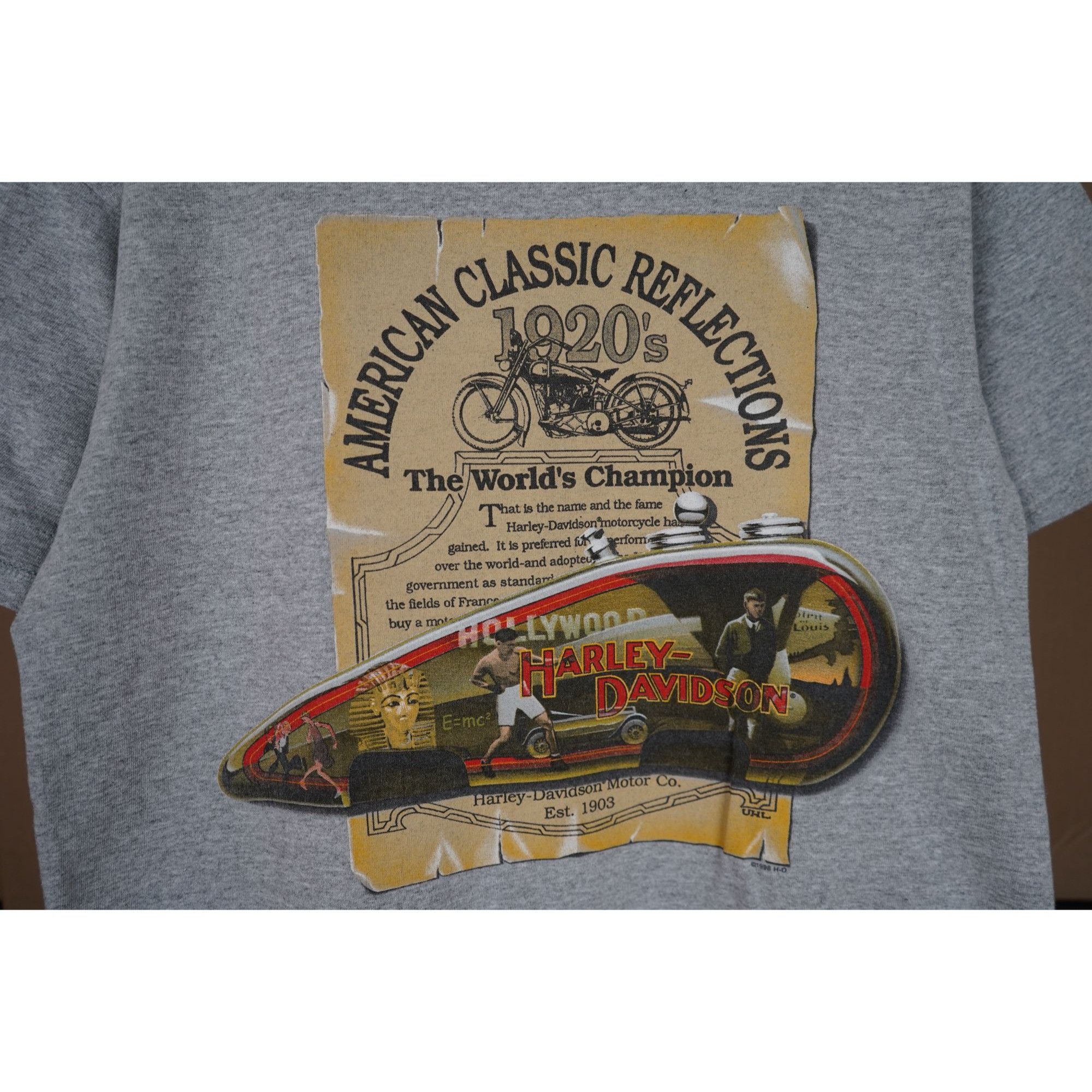 Harley Davidson × Vintage Vintage Harley Davidson T-shirt Grey Men's M #446 Size US M / EU 48-50 / 2 - 3 Thumbnail