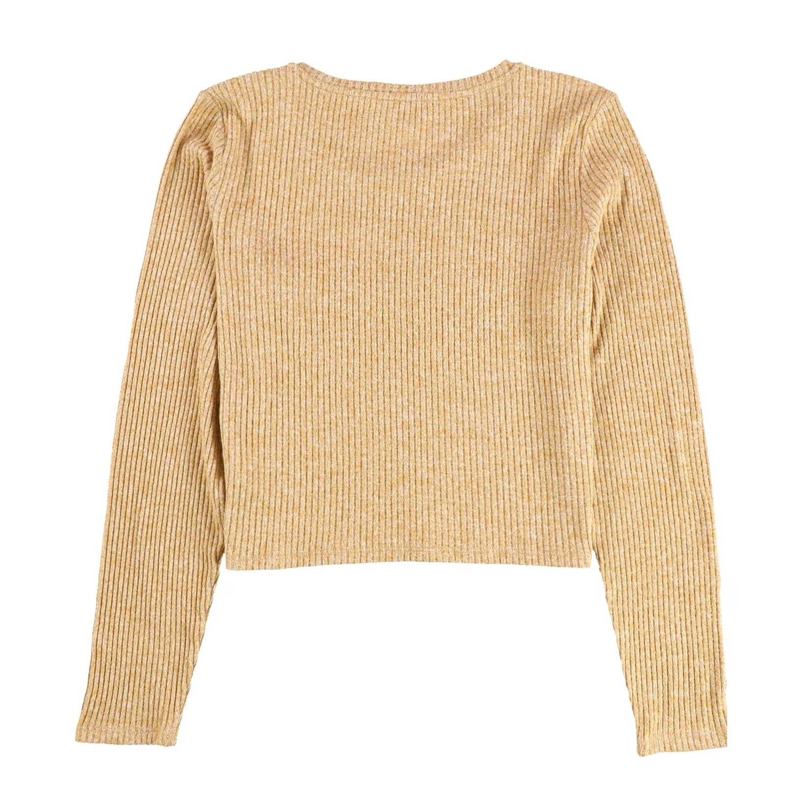 American Eagle Outfitters VINTAGE American Eagle Womens Heathered Crop Ribbed Pullover Sweater orange L Size L / US 10 / IT 46 - 2 Thumbnail