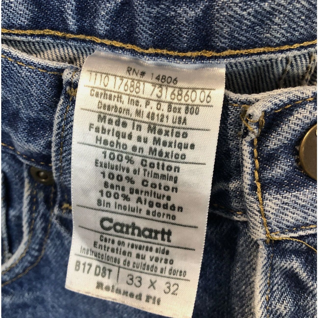 Carhartt Carhartt Relaxed Fit Denim Jeans - 33x32 Size US 33 - 5 Thumbnail