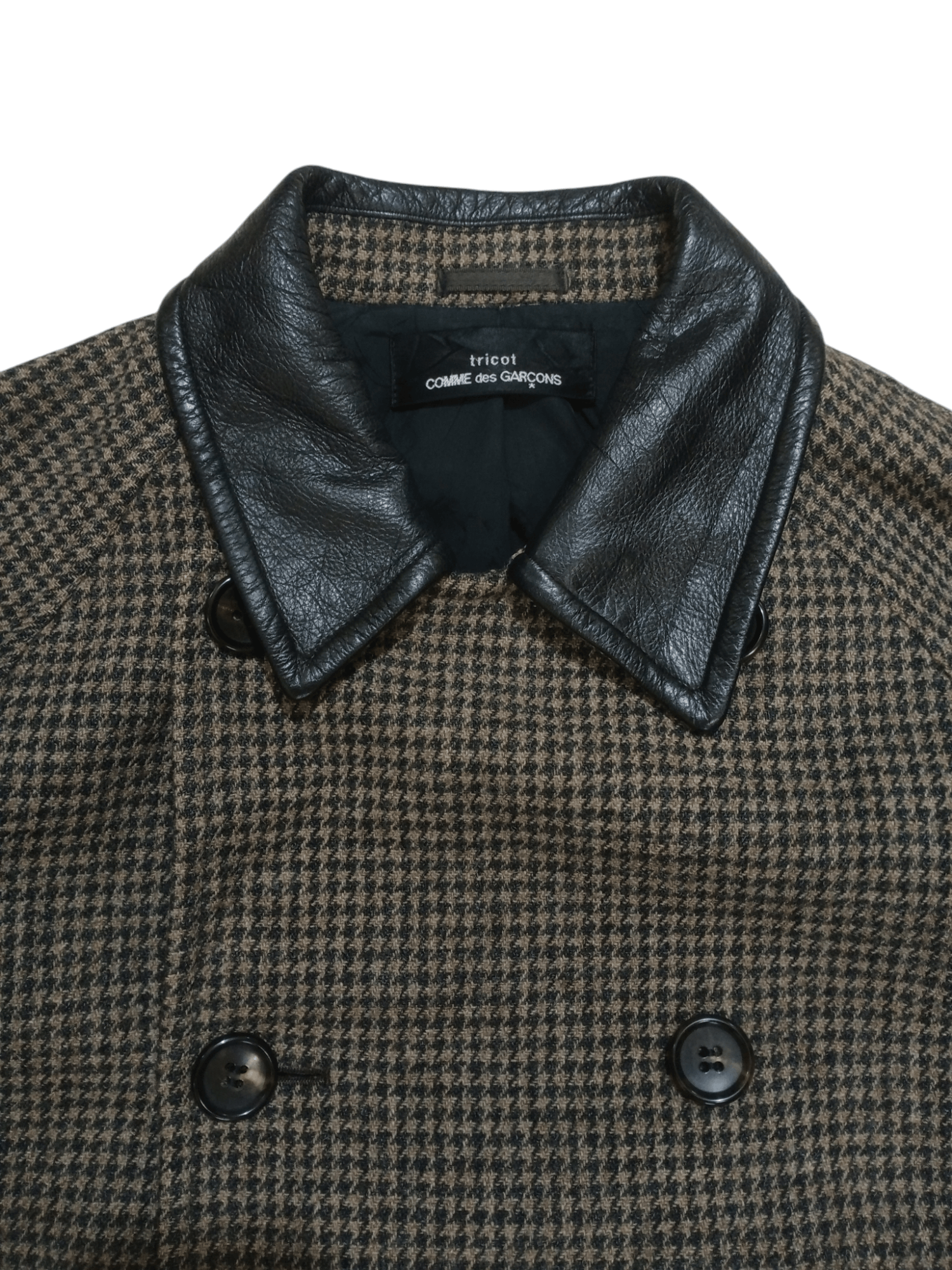 Comme des Garcons Vintage Comme Des Garcons Leather Collar Trench Coat Size L / US 10 / IT 46 - 3 Thumbnail