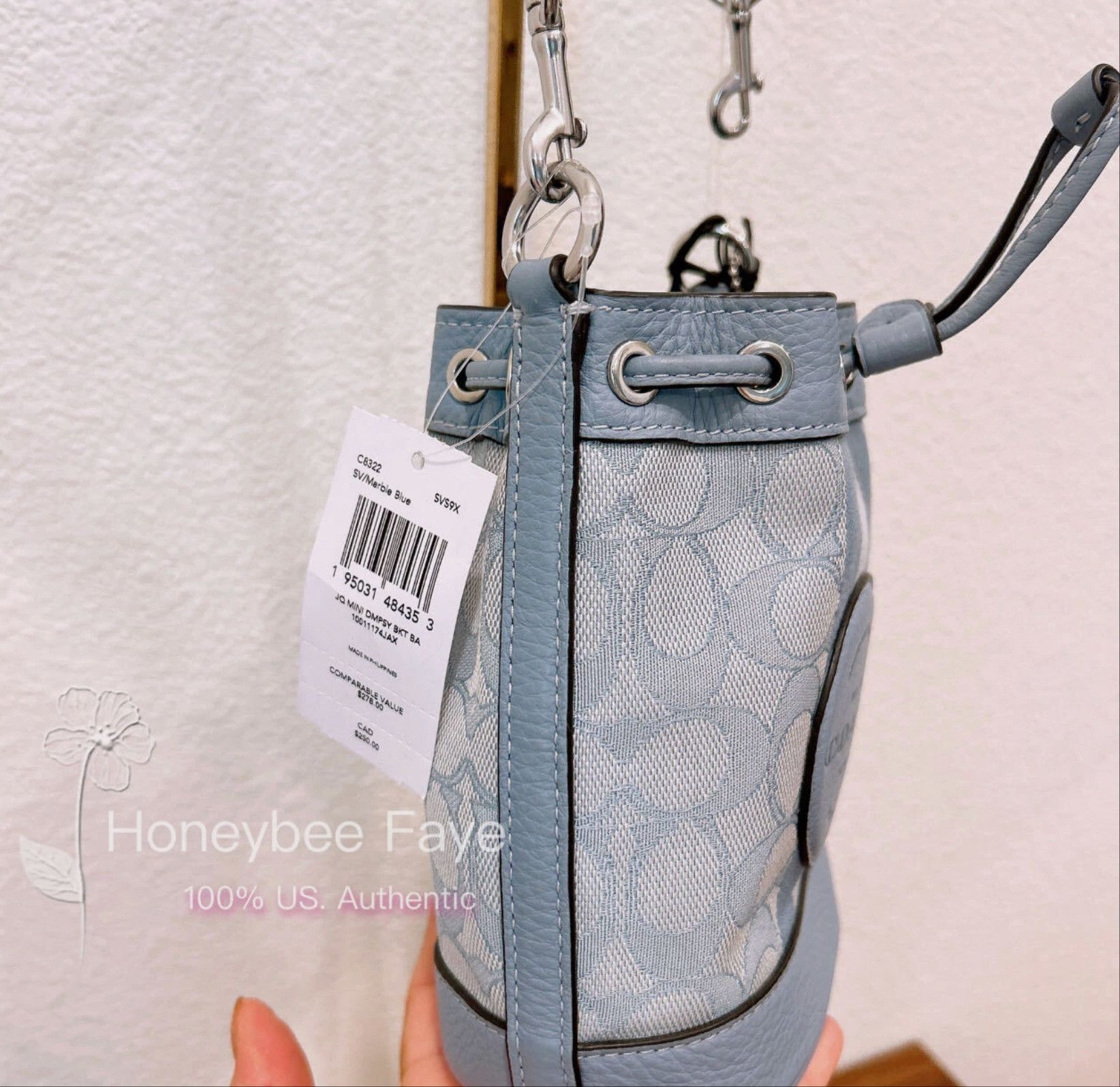 Coach Mini Dempsey Bucket Bag In Signature Jacquard Stripe Patch Size ONE SIZE - 6 Thumbnail