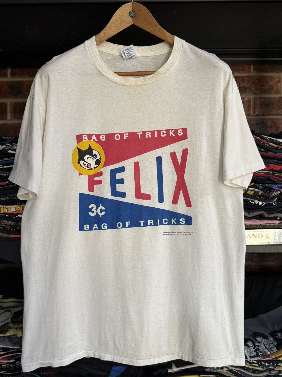 Cartoon Network × Vintage Vintage 90s FELIX Bag Of Tricks Cartoon Faded Tee Size US L / EU 52-54 / 3 - 1 Thumbnail