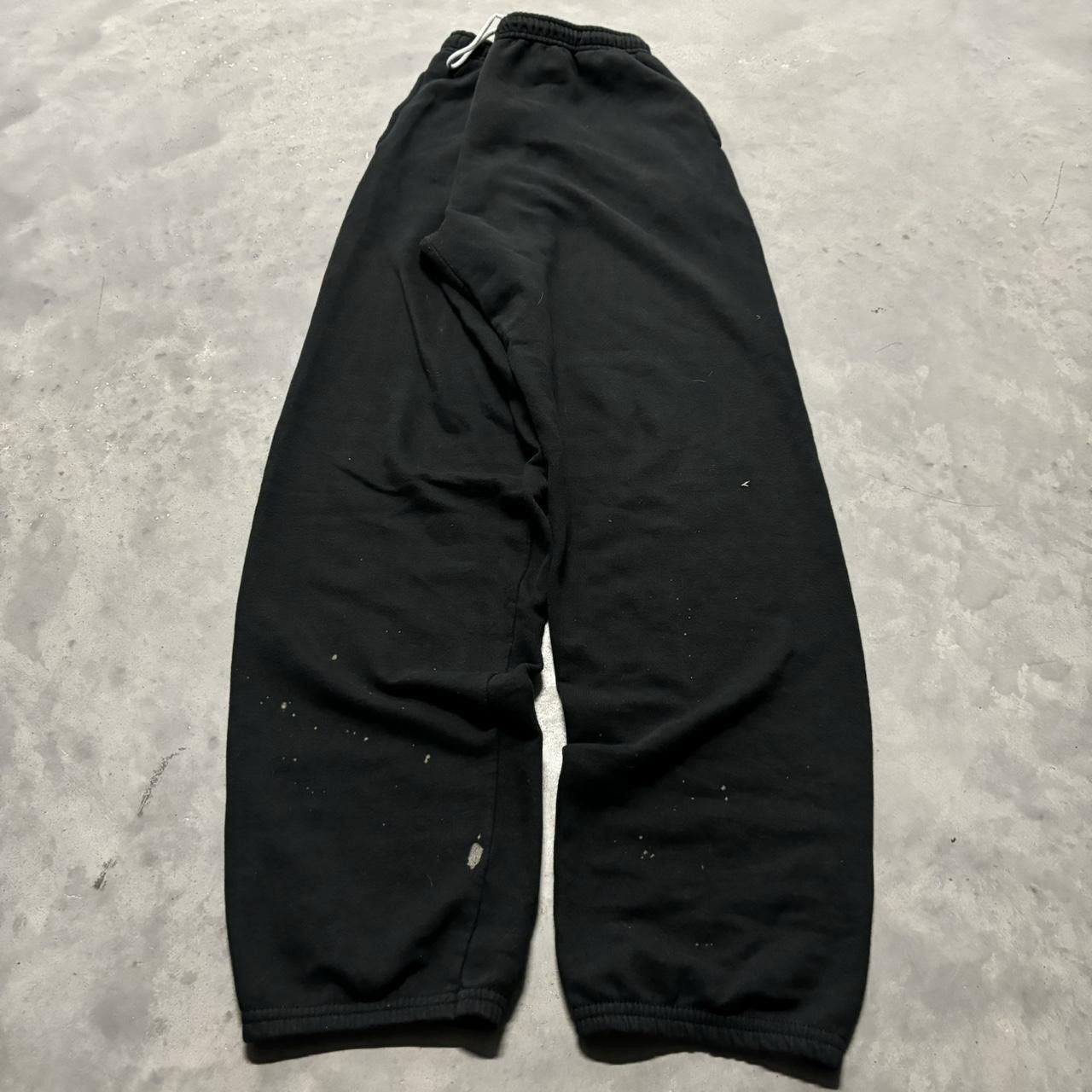Japanese Brand × Vintage Crazy Vintage Y2K/2000s Black Essential Sweatpants! Size US 32 / EU 48 - 3 Thumbnail
