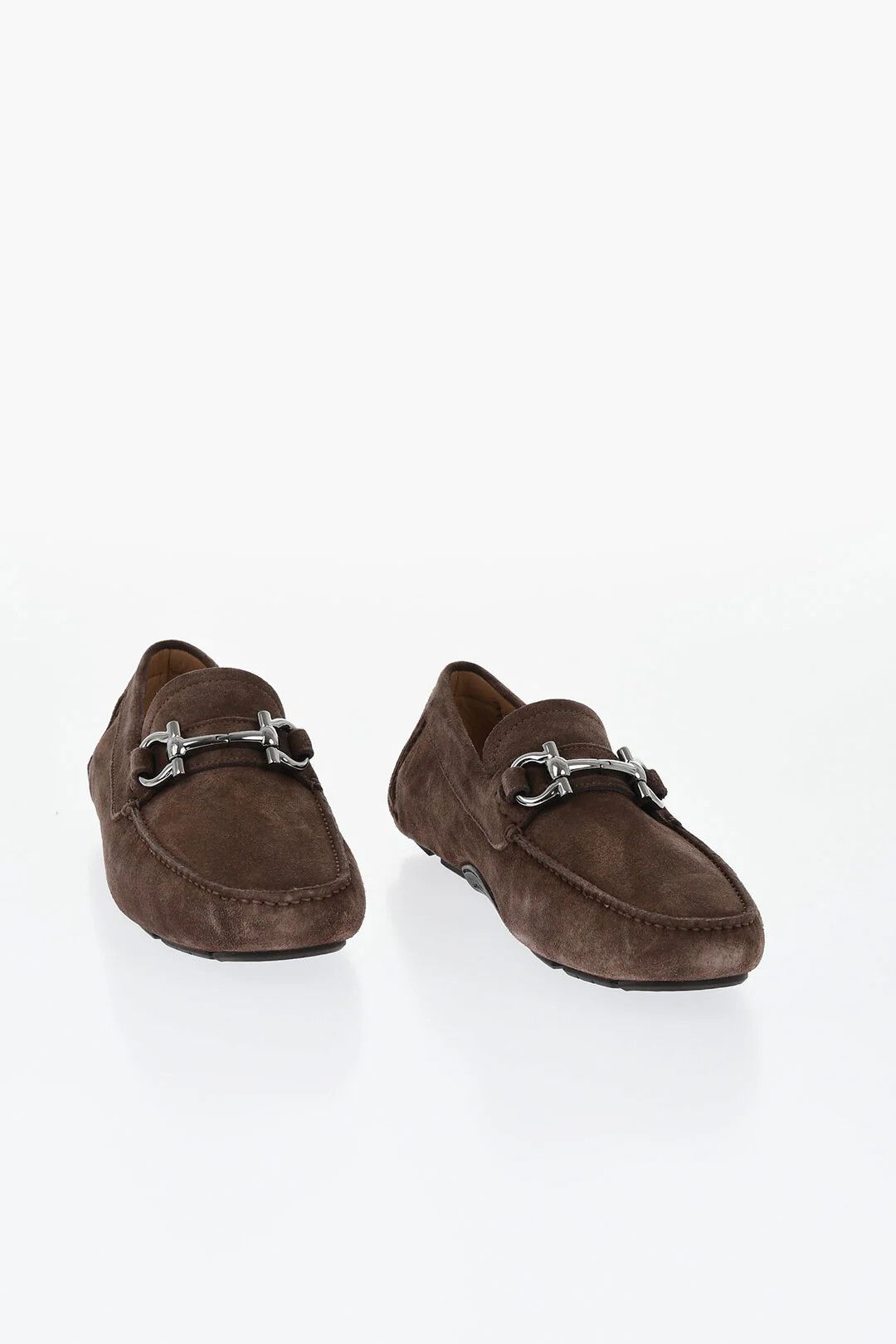 Salvatore Ferragamo og1mm0426 Suede Loafers in Brown Size US 7 / EU 40 - 3 Thumbnail