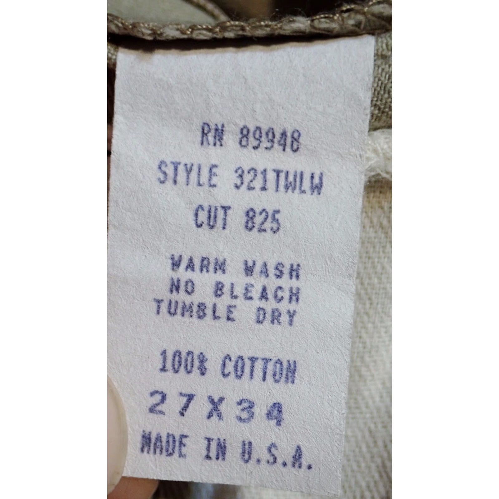 Vintage VINTAGE Brents Sportswear Khaki Chino Pants 28x32 USA Workwear Button Fly Straight Leg Classic Military Mens Size US 27 - 5 Thumbnail