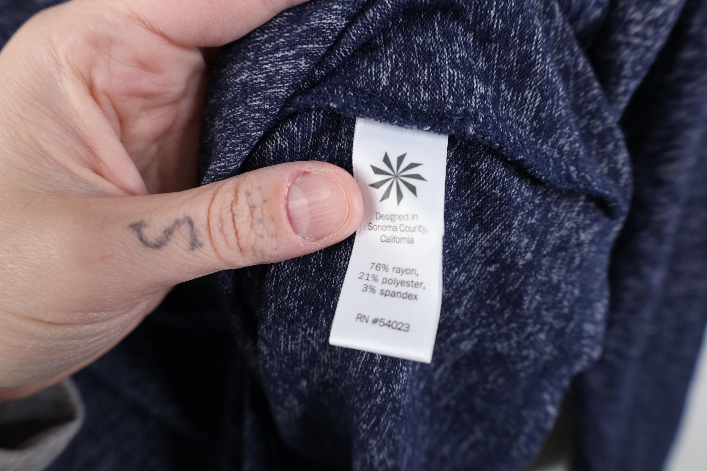 Athleta Athleta Grateful Cowl Neck Pullover Top Heather Blue Size XL / US 12-14 / IT 48-50 - 9 Thumbnail