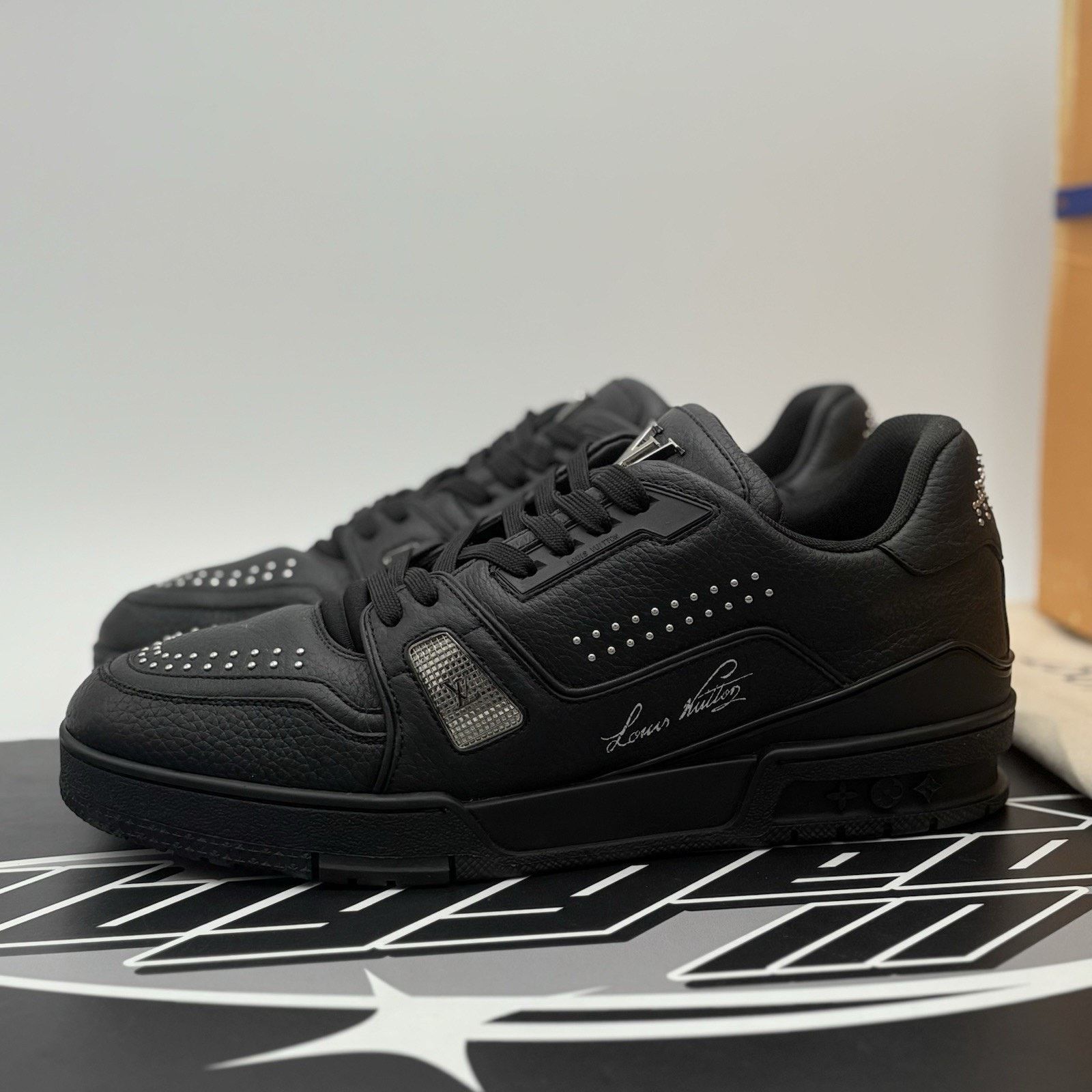 Louis Vuitton 9-9.5 Louis Vuitton Studded Trainer ' Black ' | SUPER CLEAN! Size US 9 / EU 42 - 1 Thumbnail