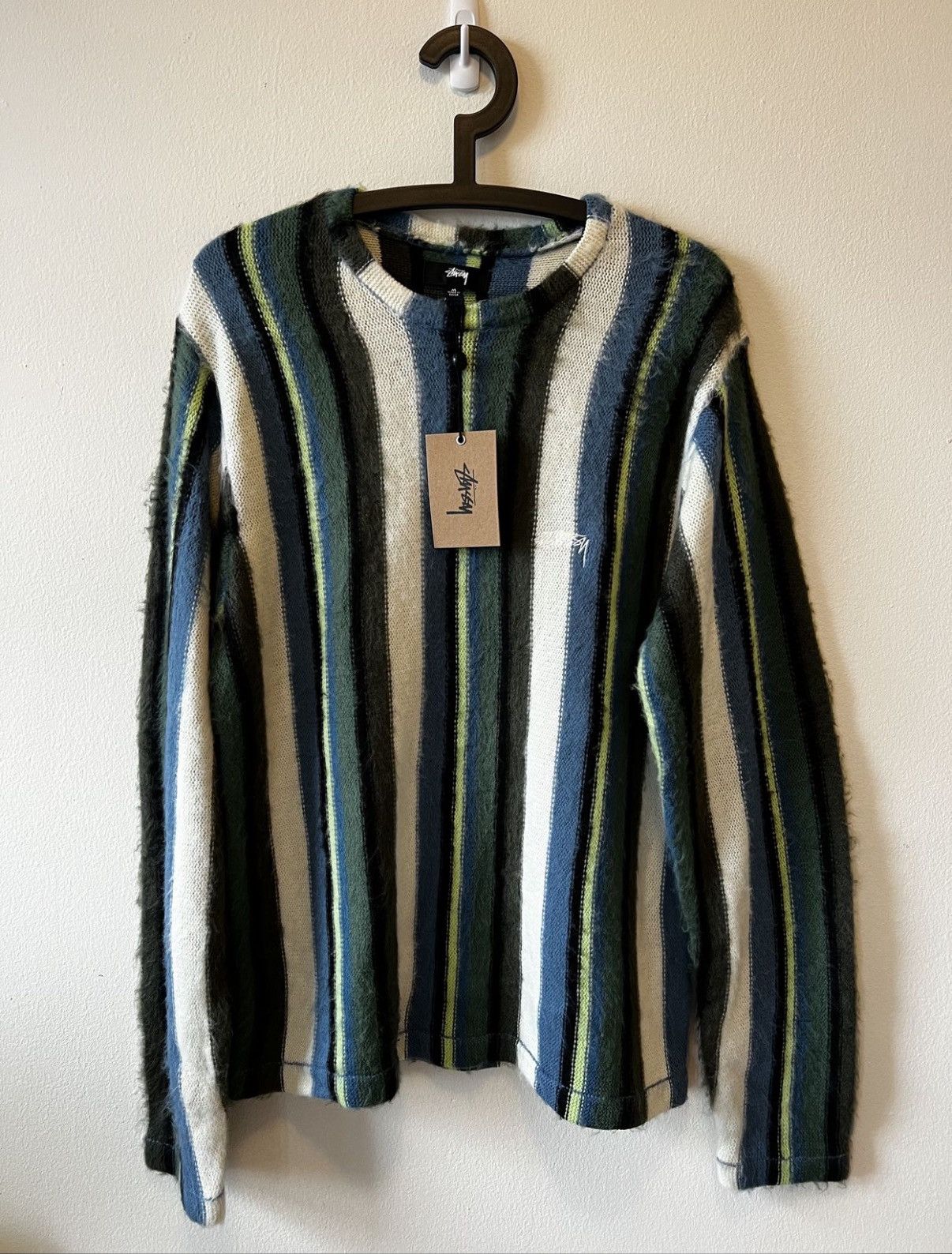 junt93032 Stussy Vertical ストライプニット Stüssy - Vertical Striped Knit Crew | HBX - Globally Curated