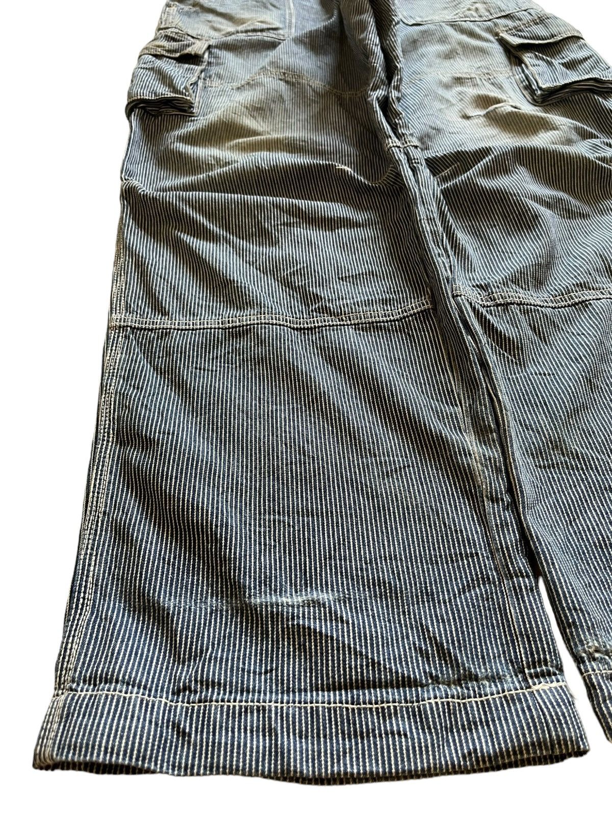 Japanese Brand Vintage Japanese Brand Hickory Style Baggy Cargo Jeans Size US 35 - 6 Thumbnail