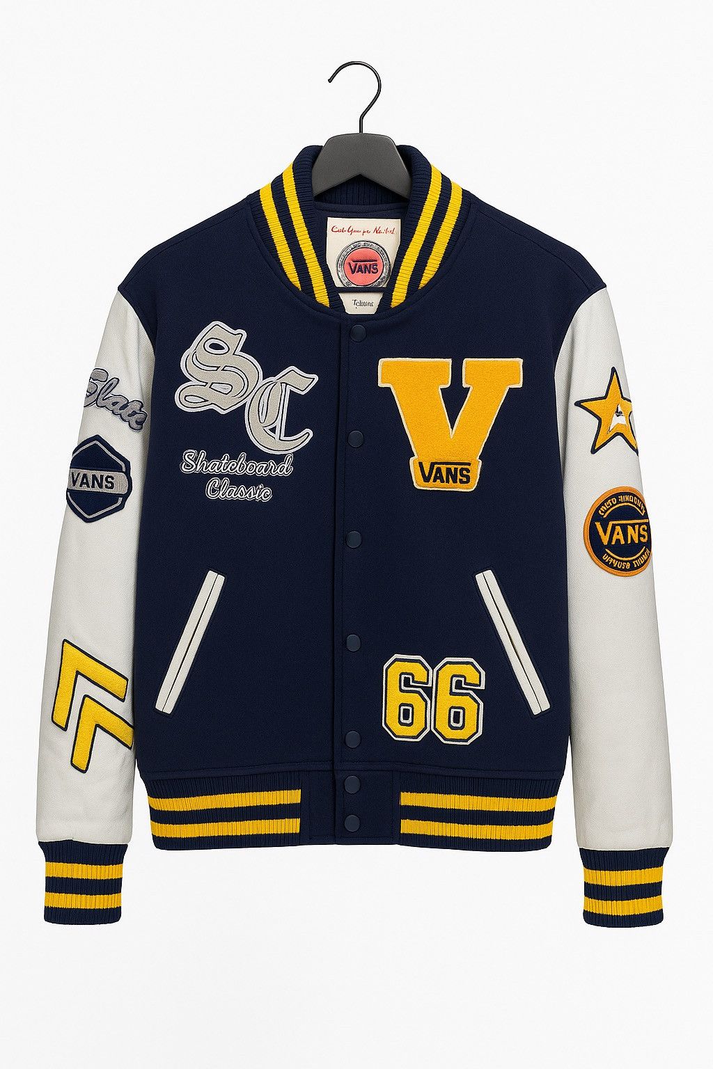Vans Vintage Vans California Native Varsity Jacket – Navy & Grey Size US M / EU 48-50 / 2 - 1 Thumbnail