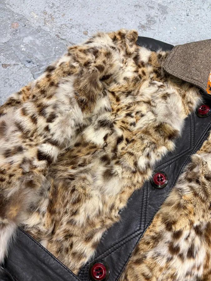Dolce & Gabbana AW2005 Dolce & Gabbana Beige Mixed Media Leopard Fur Coat Size S / US 4 / IT 40 - 5 Thumbnail