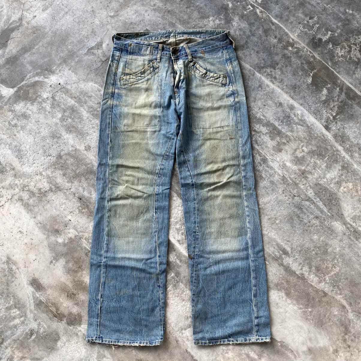 If Six Was Nine Gstar Raw Baggy Wide Distressed Denim w36 Size US 33 - 1 Thumbnail