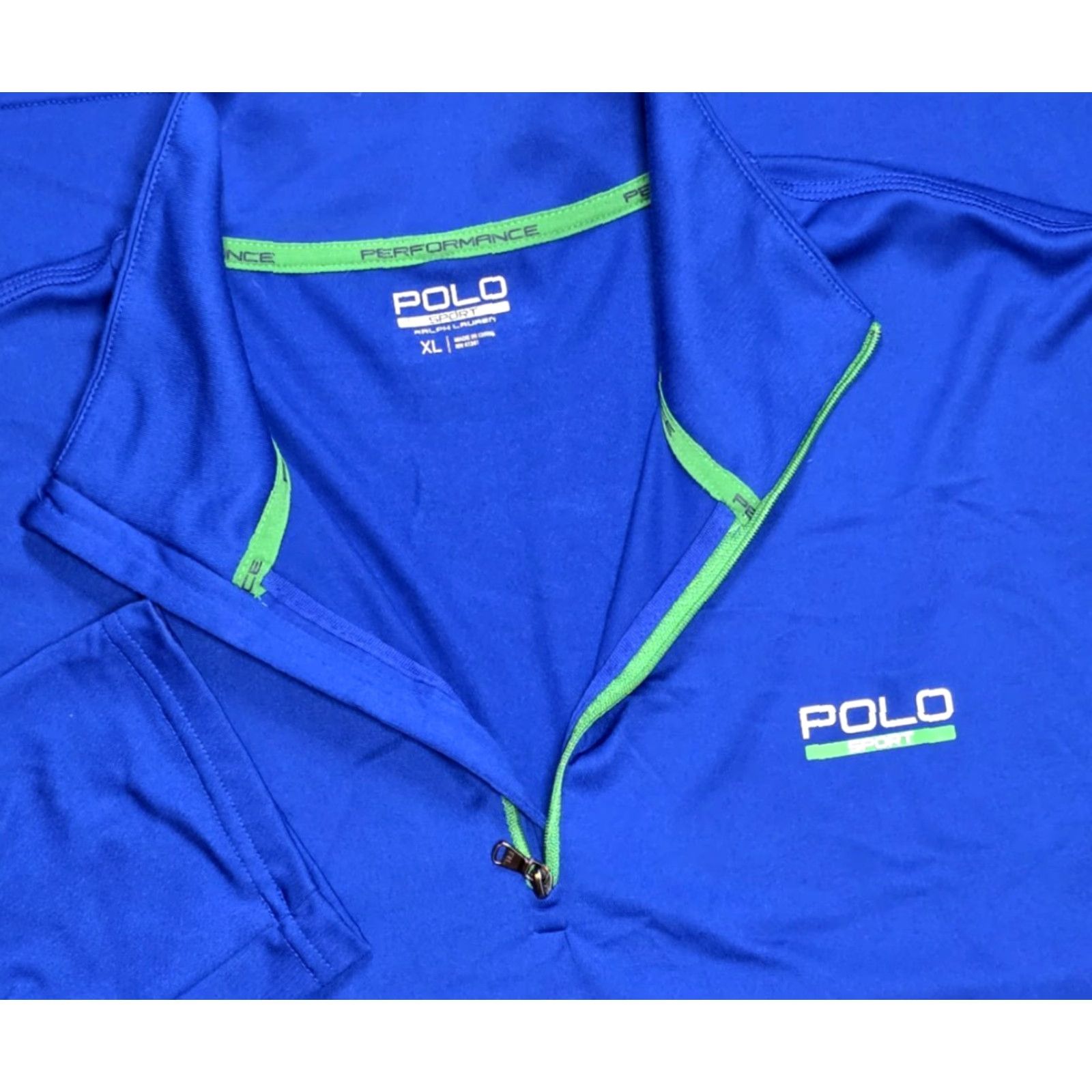 Polo Ralph Lauren Polo Ralph Lauren Polo Sport XL Performance 1/4 Zip Pullover Thermo Vent Blue Men Sweatshirt Knit Zipper 90s Golf Sports Fr0m Size US XL / EU 56 / 4 - 2 Thumbnail