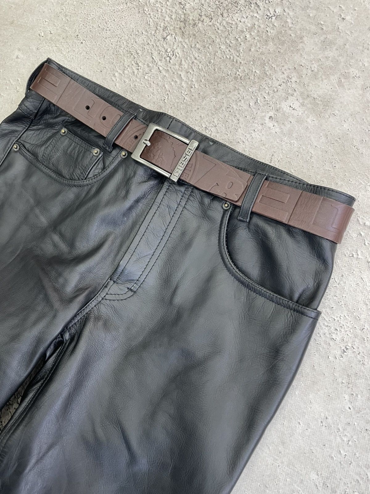 Diesel × Japanese Brand Vintage Diesel Belt Y2K Rhinestones Punk Leather japanese Size ONE SIZE - 7 Thumbnail