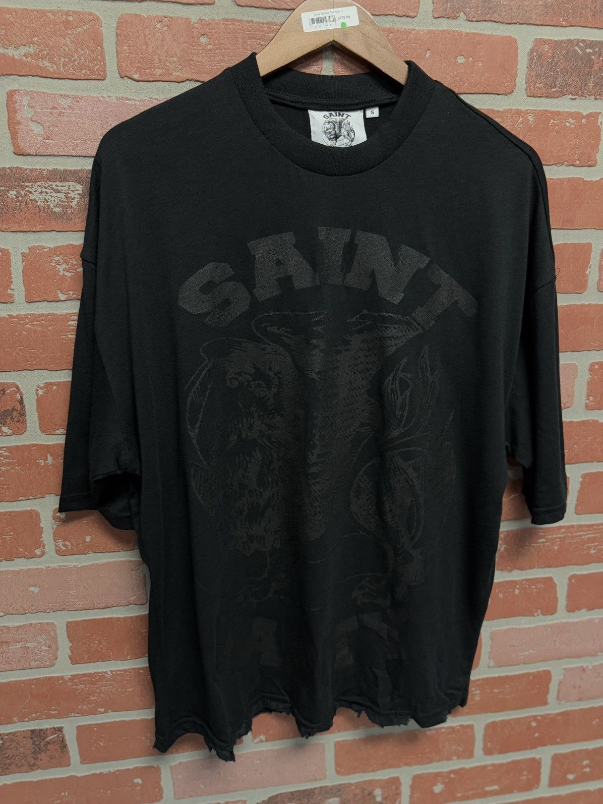 Saint Vanity Saint Vanity Monochromatic Tee Shirt Black Size Small (NEW) Size US S / EU 44-46 / 1 - 2 Thumbnail