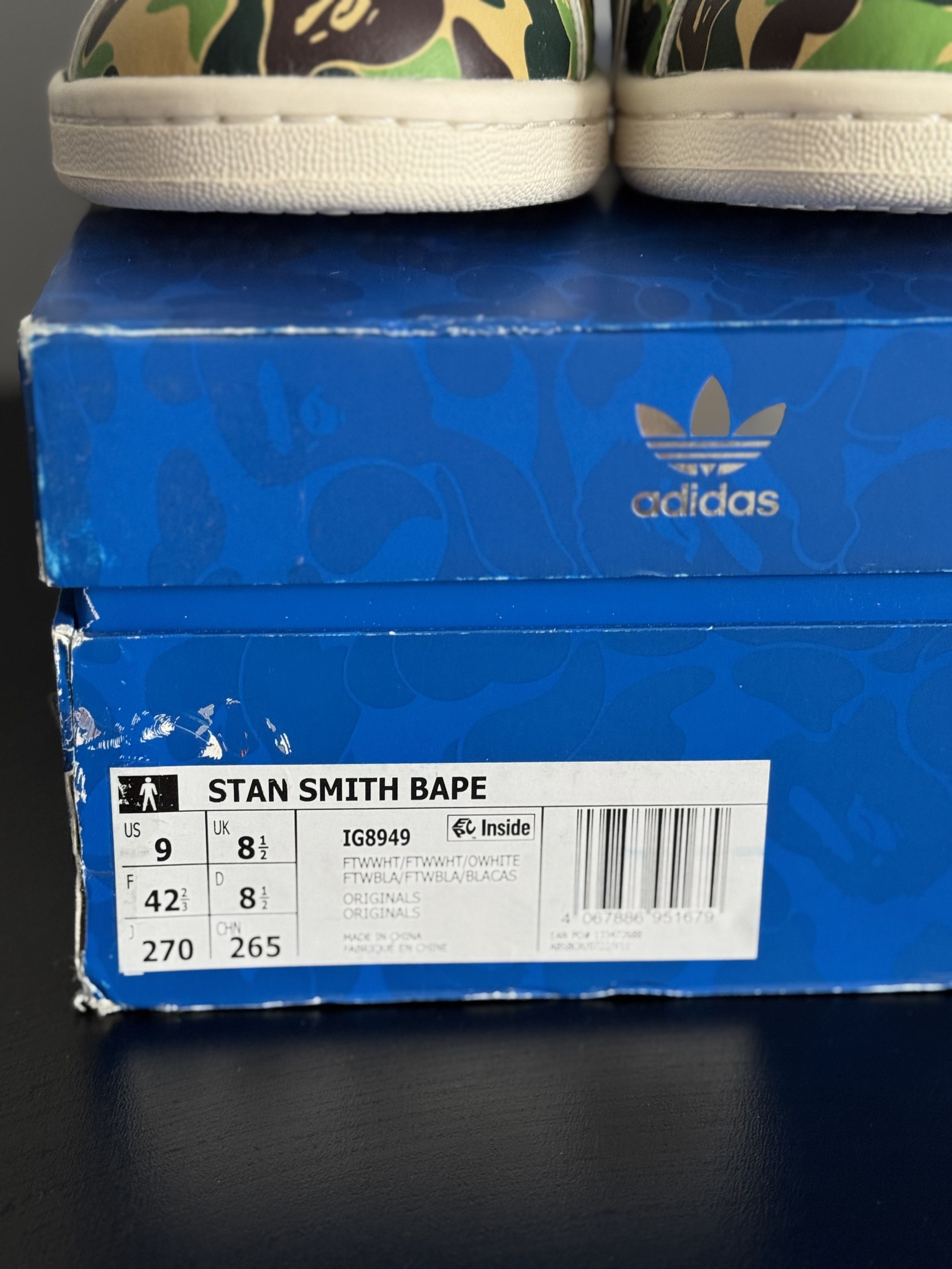 Adidas × Bape A Bathing Ape x Adidas Originals Stan Smith Camo IG8949 bape Size US 9 / EU 42 - 5 Thumbnail