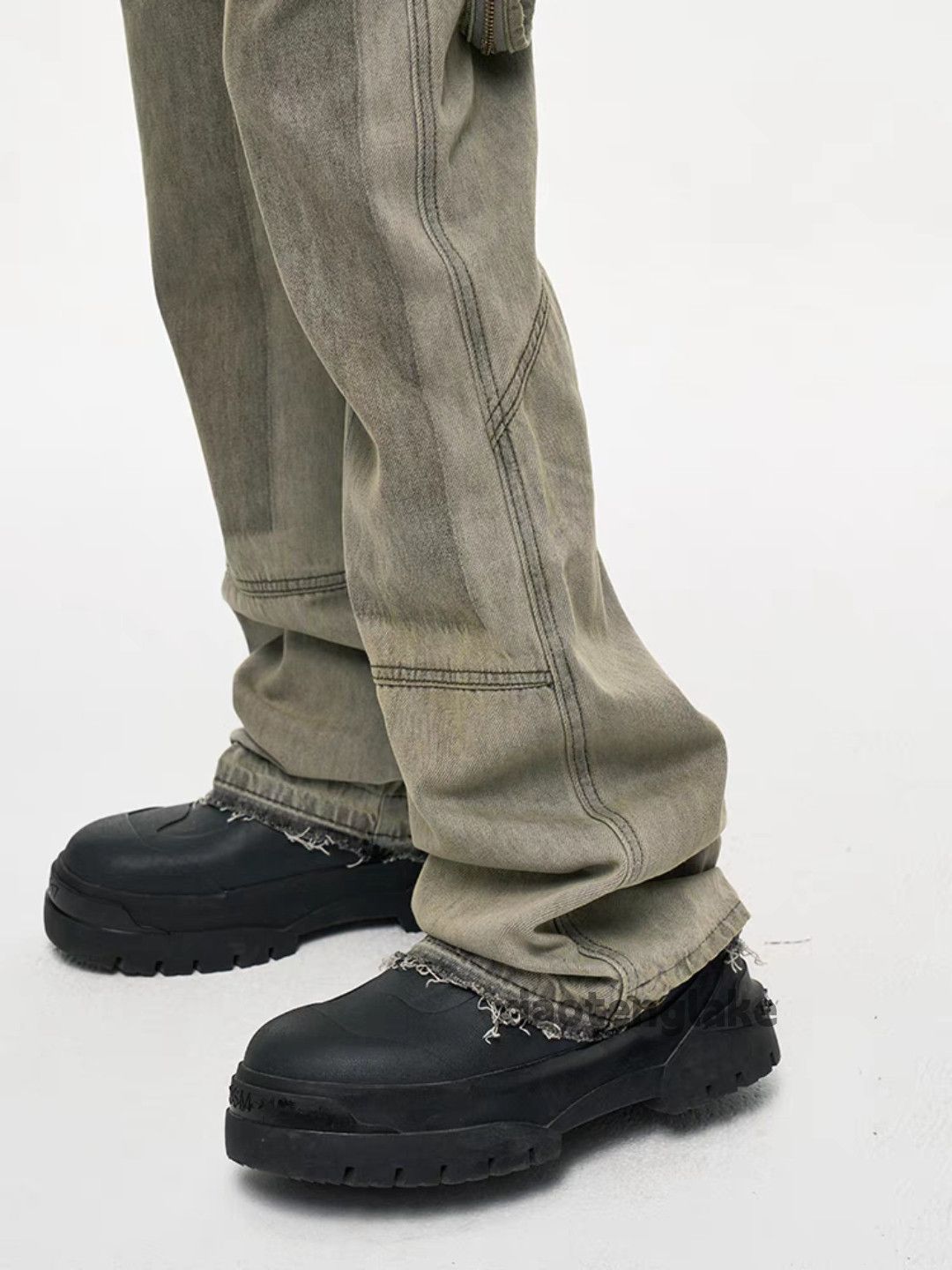 Jean × Vintage utility washed faded skate hiphop carpenter pants Size US 30 / EU 46 - 4 Thumbnail