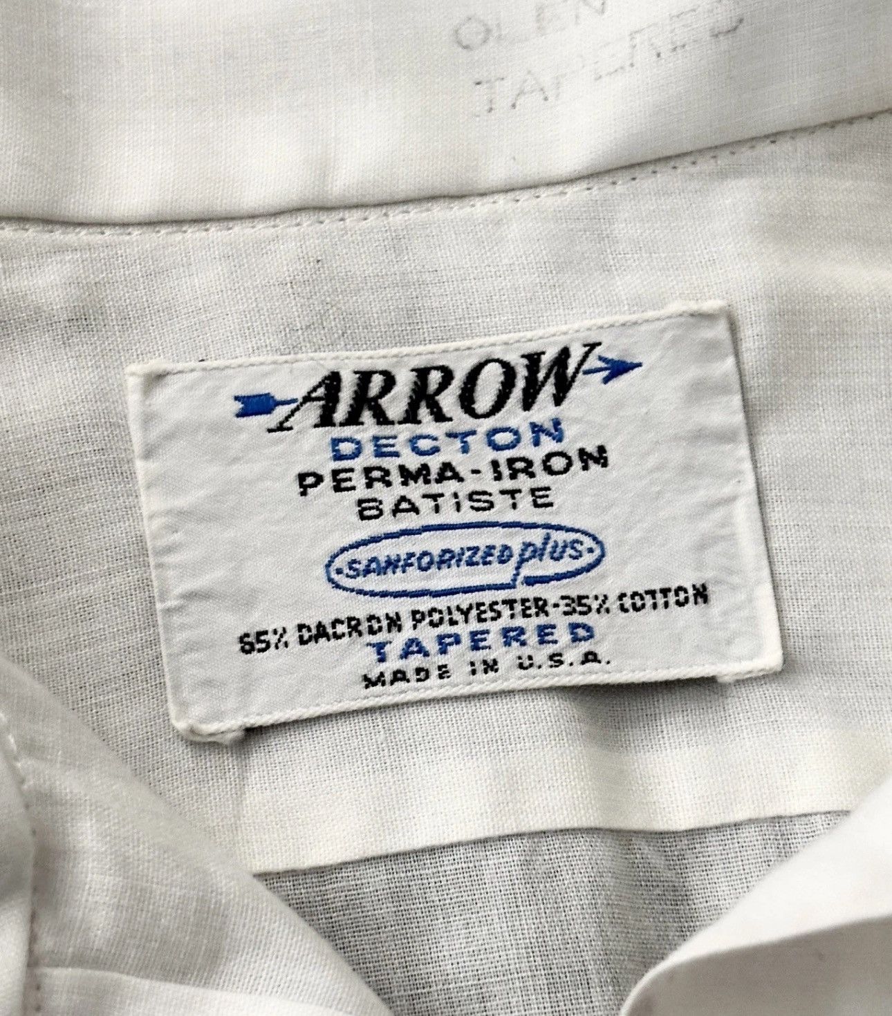 Arrow Vintage 60s Arrow Sanforized Collar Shirt White Workwear Size US M / EU 48-50 / 2 - 4 Thumbnail