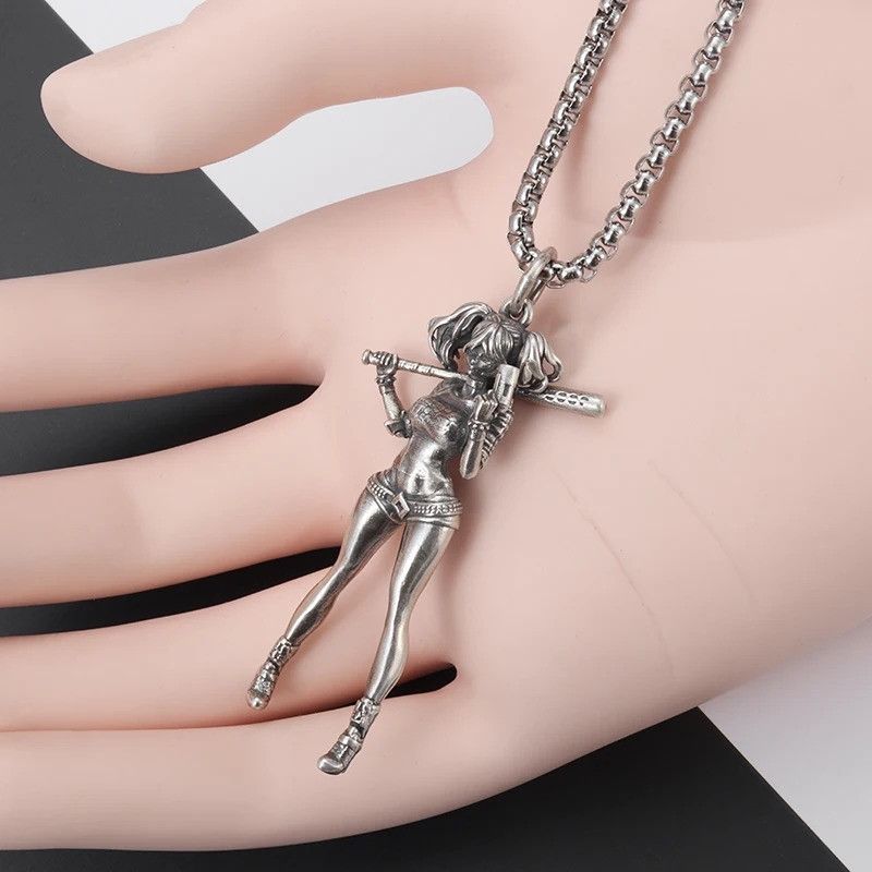 Jewelry Baseball Girl Pendant Necklace Size ONE SIZE - 3 Thumbnail