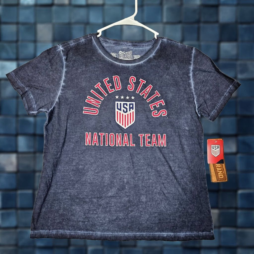 Vintage RETROBRAND United States NATIOANL Team Women's Navy Tee L NEW Size L / US 10 / IT 46 - 1 Thumbnail