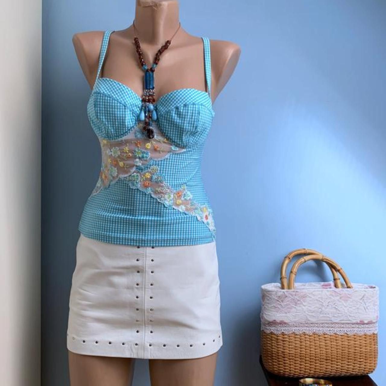 Designer Pale pink leather mini skirt sz XS Size 27" / US 4 / IT 40 - 10 Thumbnail