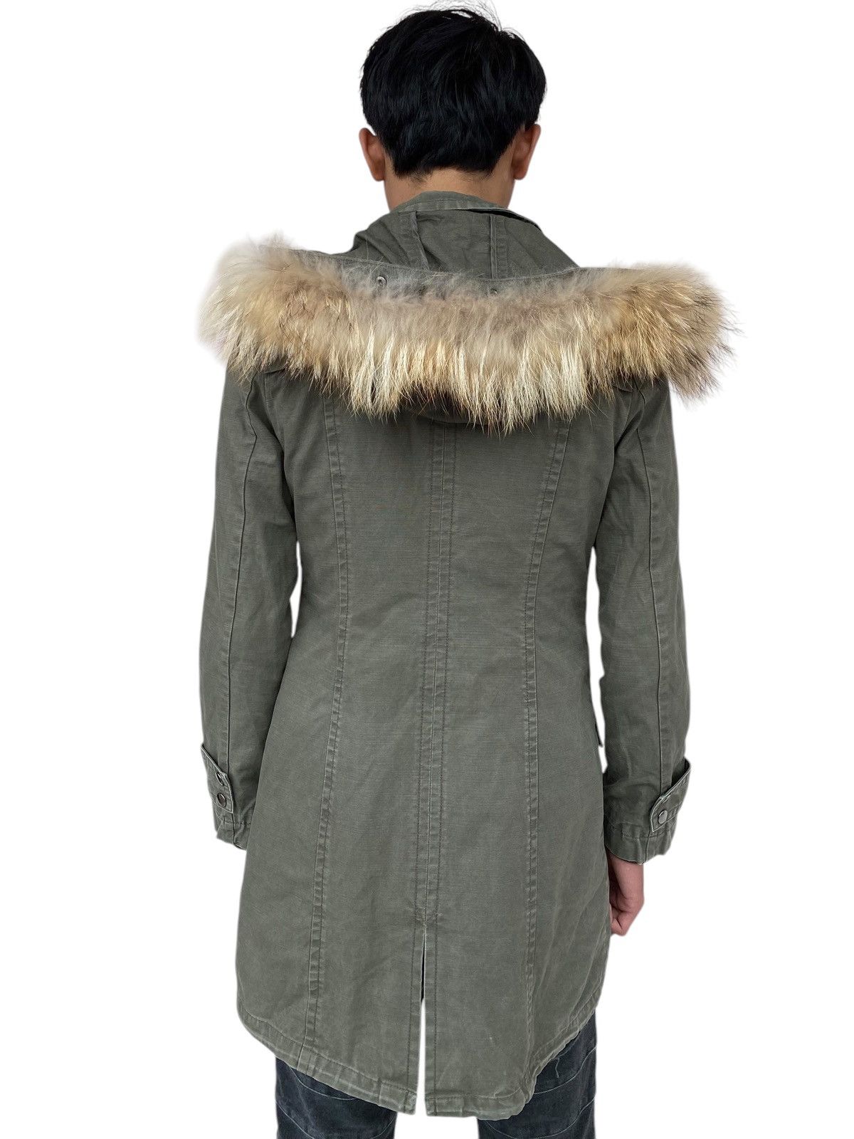 If Six Was Nine × Le Grande Bleu (L.G.B.) × Michel Klein 2000s Michael Klein - Fur Hoodie Jacket Size US M / EU 48-50 / 2 - 2 Thumbnail