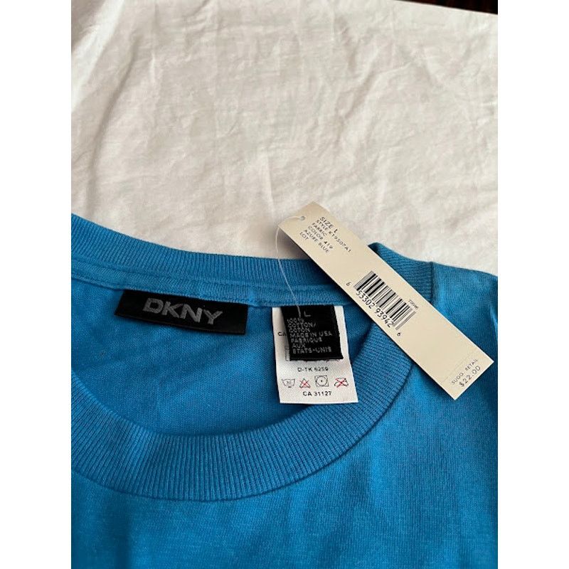 DKNY VTG DKNY Azure Blue T Shirt Size L NWT Size US L / EU 52-54 / 3 - 5 Thumbnail