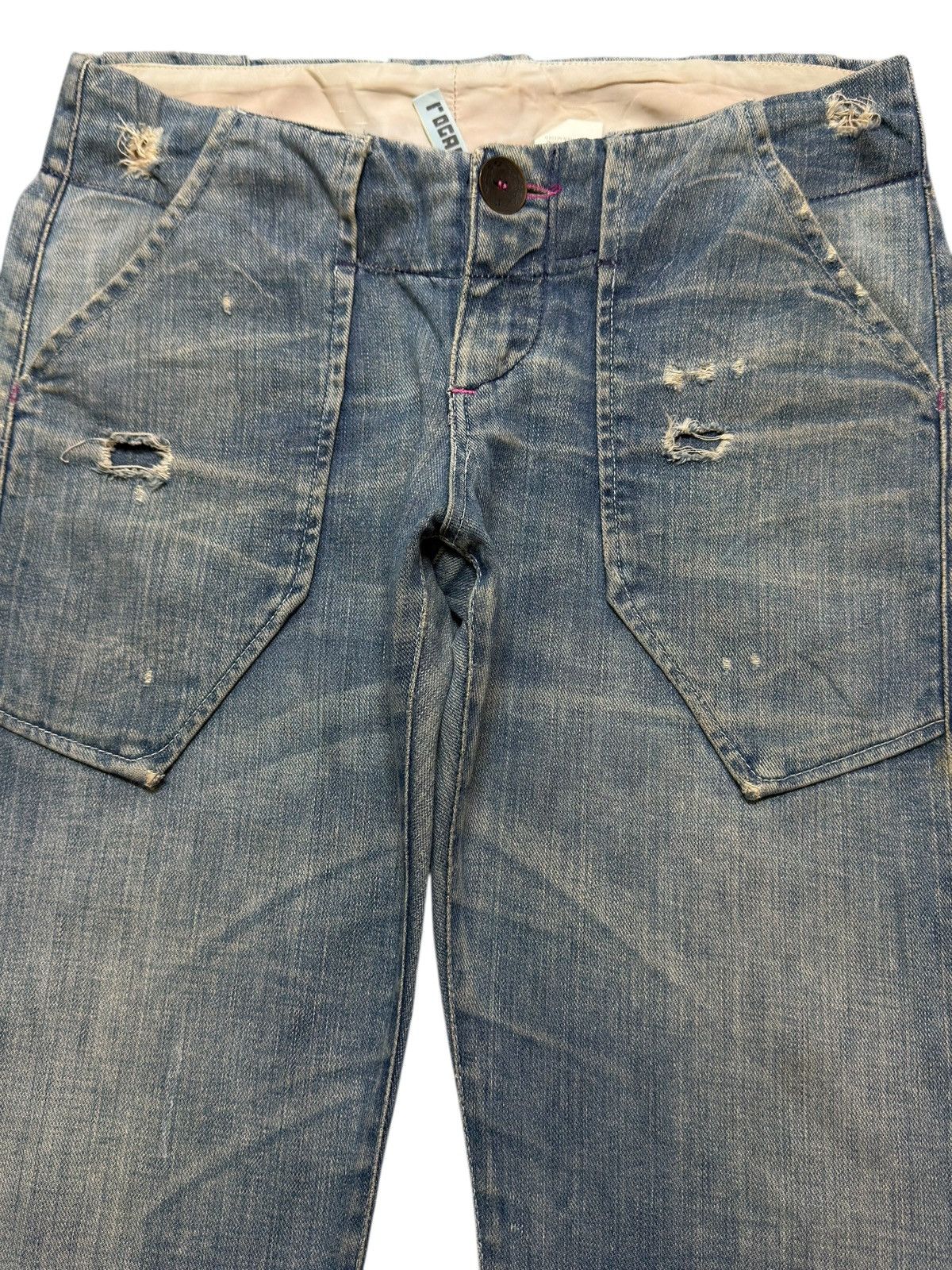 Rogan Vintage 90s Usa Rogan Blue Faded Wash Wide Leg Bootcut Jeans Size US 30 / EU 46 - 3 Thumbnail